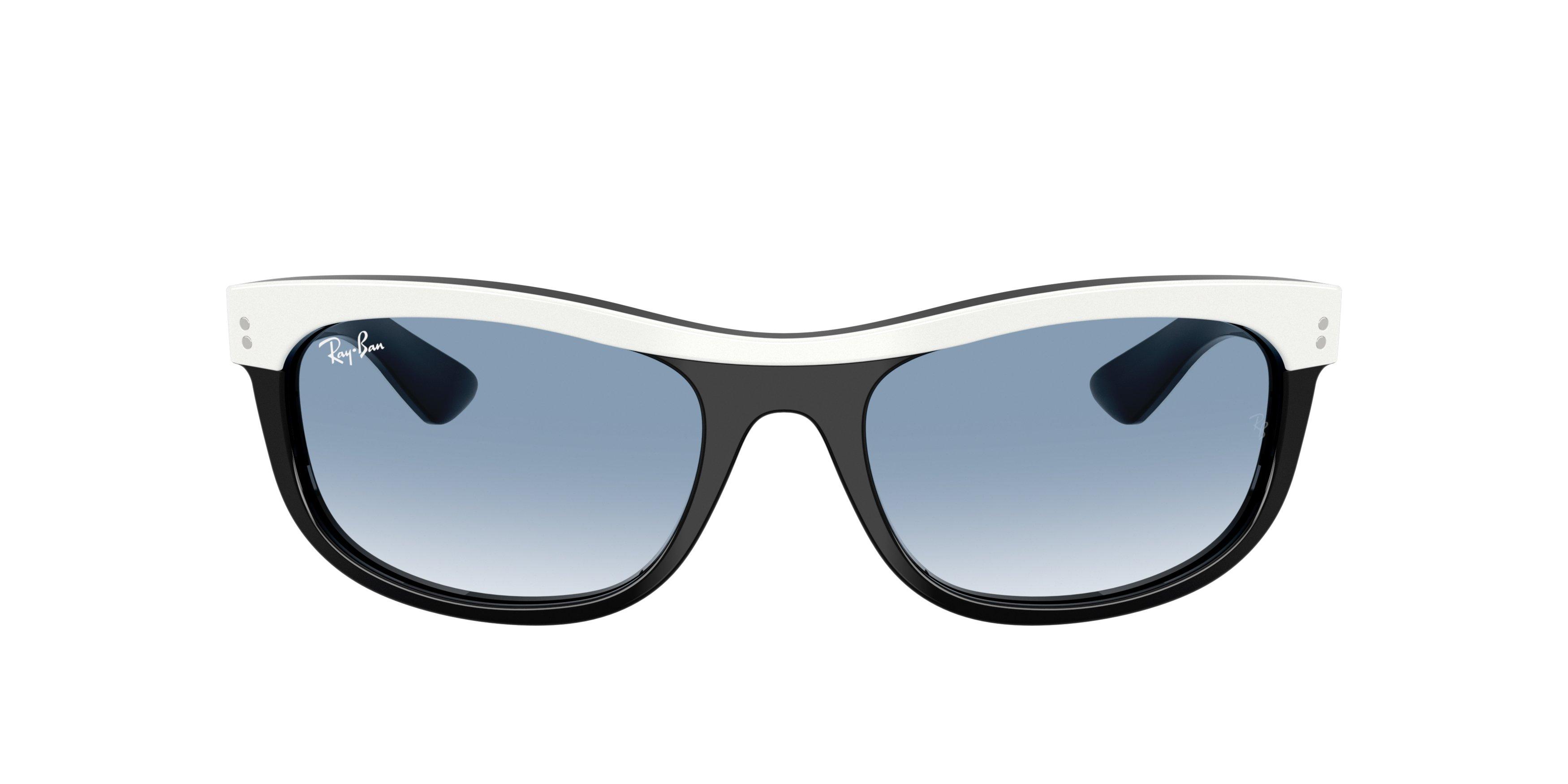 Ray-Ban Balorama Transparent Blue Gradient Sunglasses &ndash; White On Black - WHITE/BLACK Thumbnail View 2