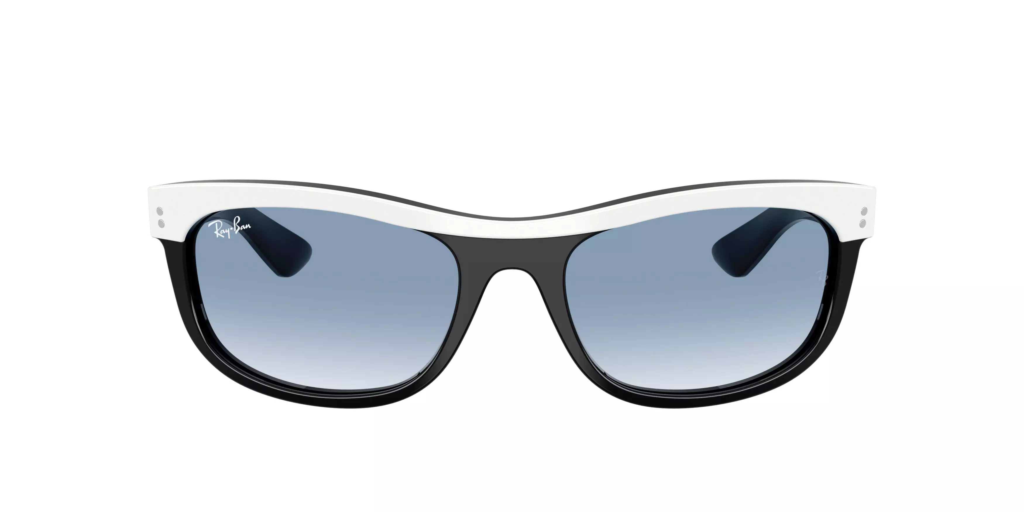 Ray-Ban Balorama Transparent Blue Gradient Sunglasses &ndash; White On Black - WHITE/BLACK