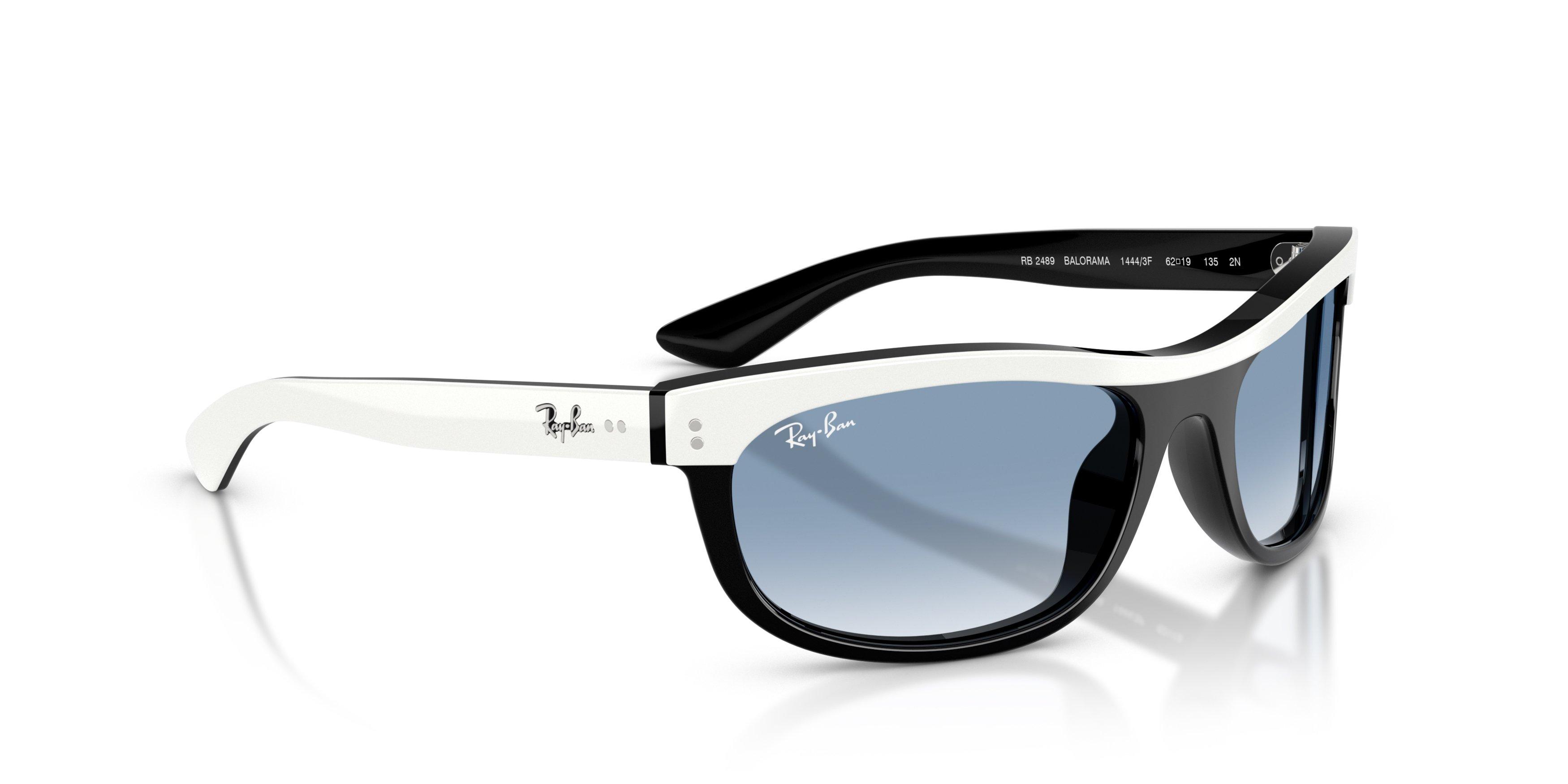Ray-Ban Balorama Transparent Blue Gradient Sunglasses &ndash; White On Black - WHITE/BLACK Thumbnail View 4
