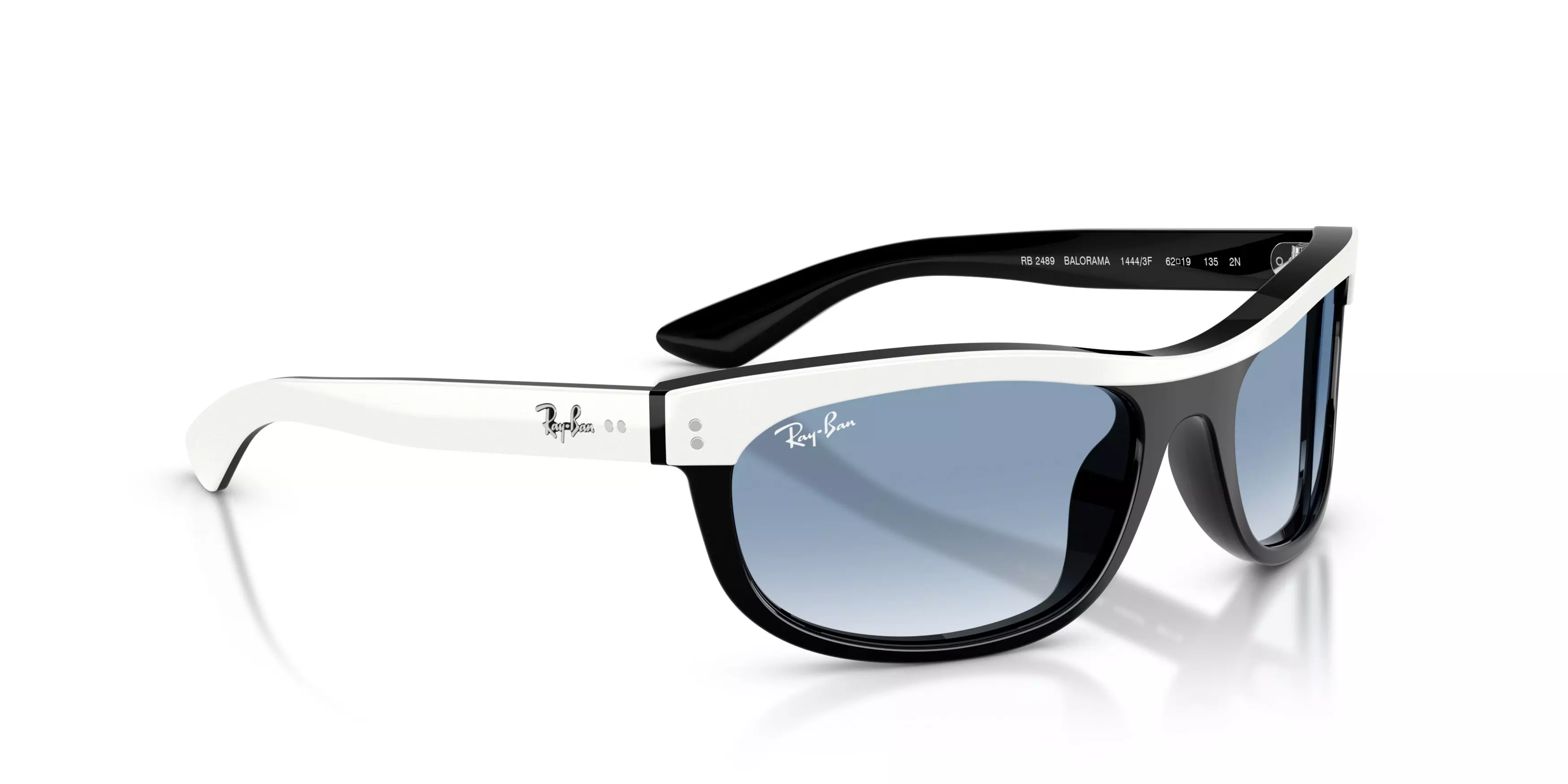Ray-Ban Balorama Transparent Blue Gradient Sunglasses &ndash; White On Black - WHITE/BLACK