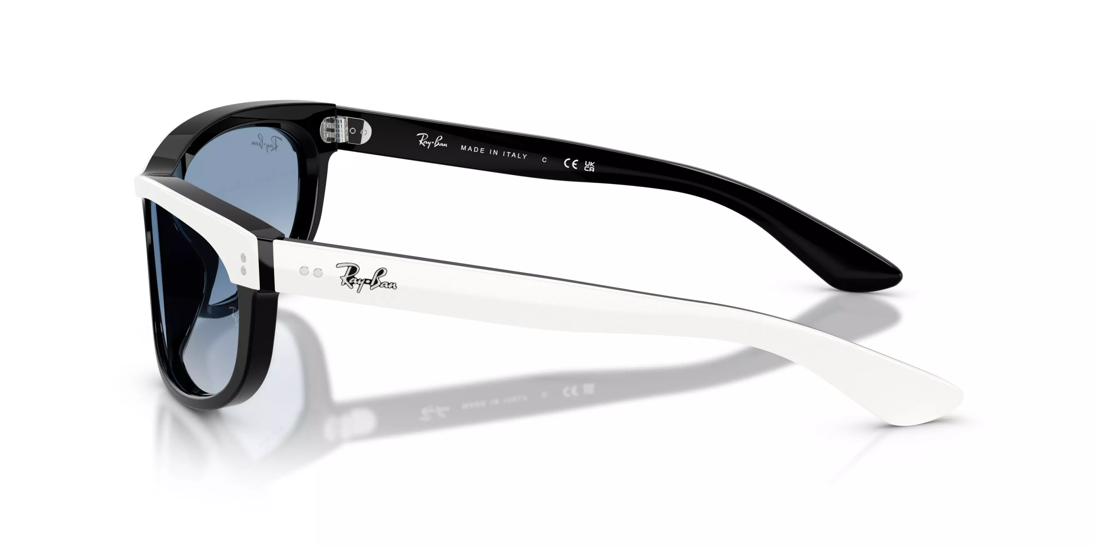 Ray-Ban Balorama Transparent Blue Gradient Sunglasses &ndash; White On Black - WHITE/BLACK