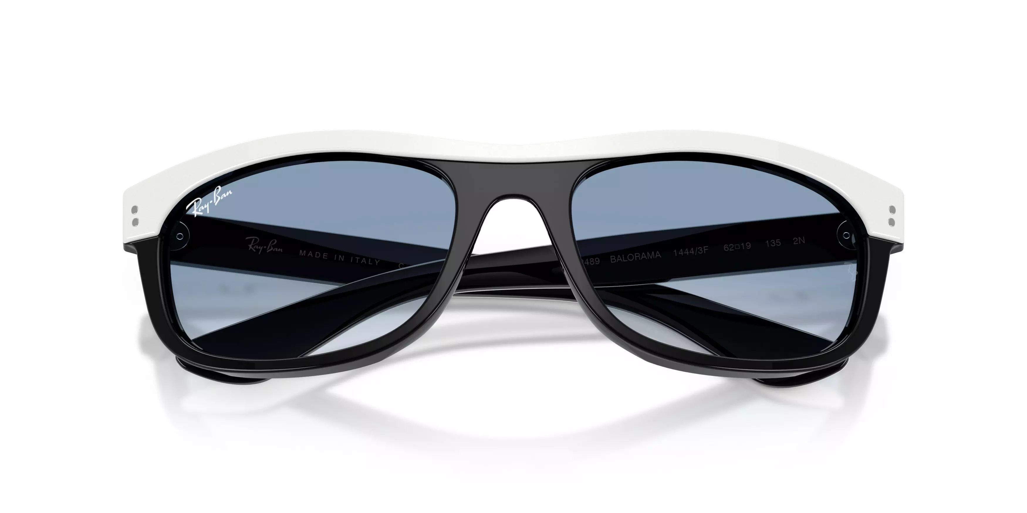 Ray-Ban Balorama Transparent Blue Gradient Sunglasses &ndash; White On Black - WHITE/BLACK
