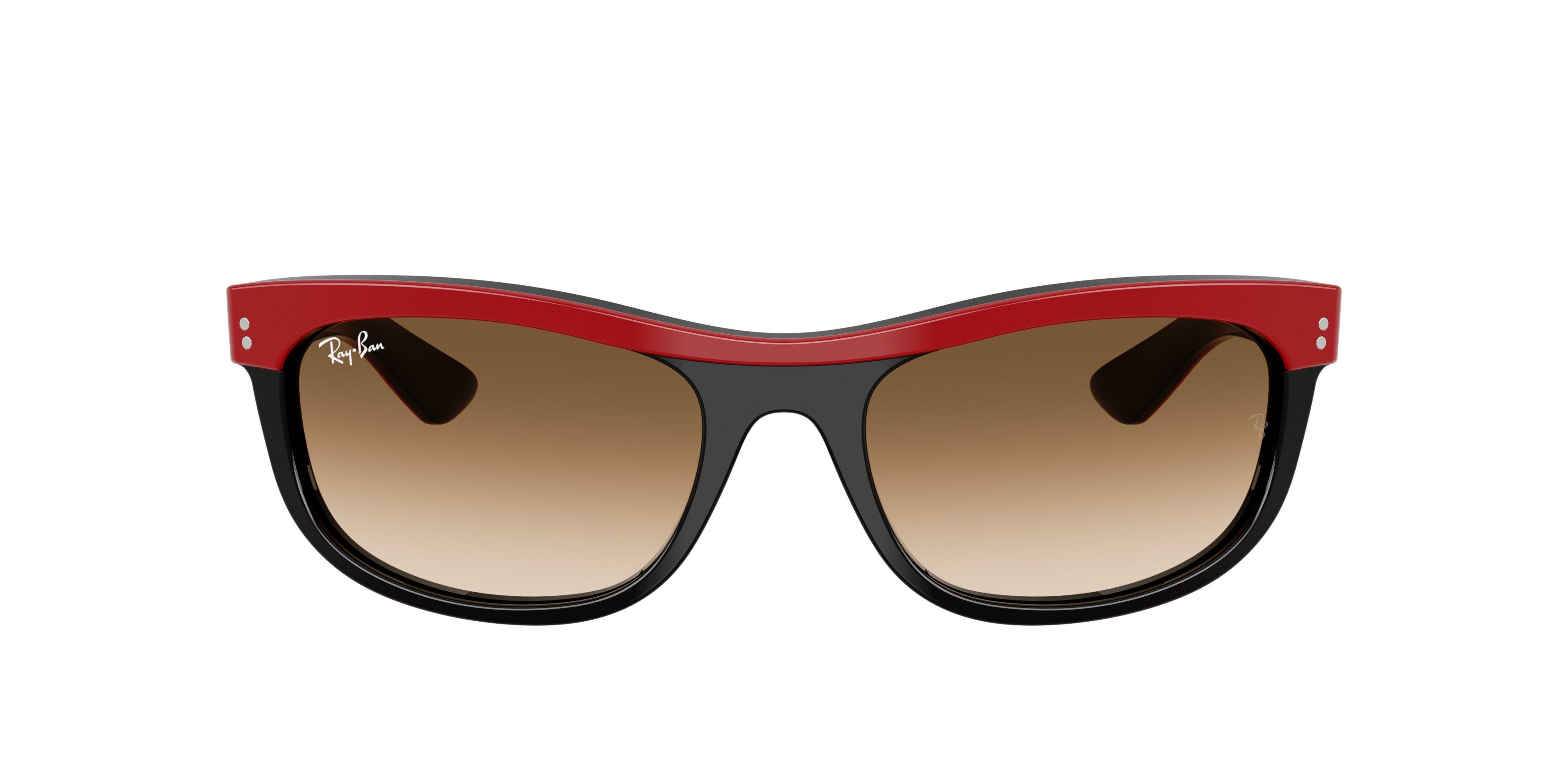 Ray-Ban Balorama Transparent Brown Gradient Sunglasses &ndash; Red On Black - RED/BLACK Thumbnail View 2