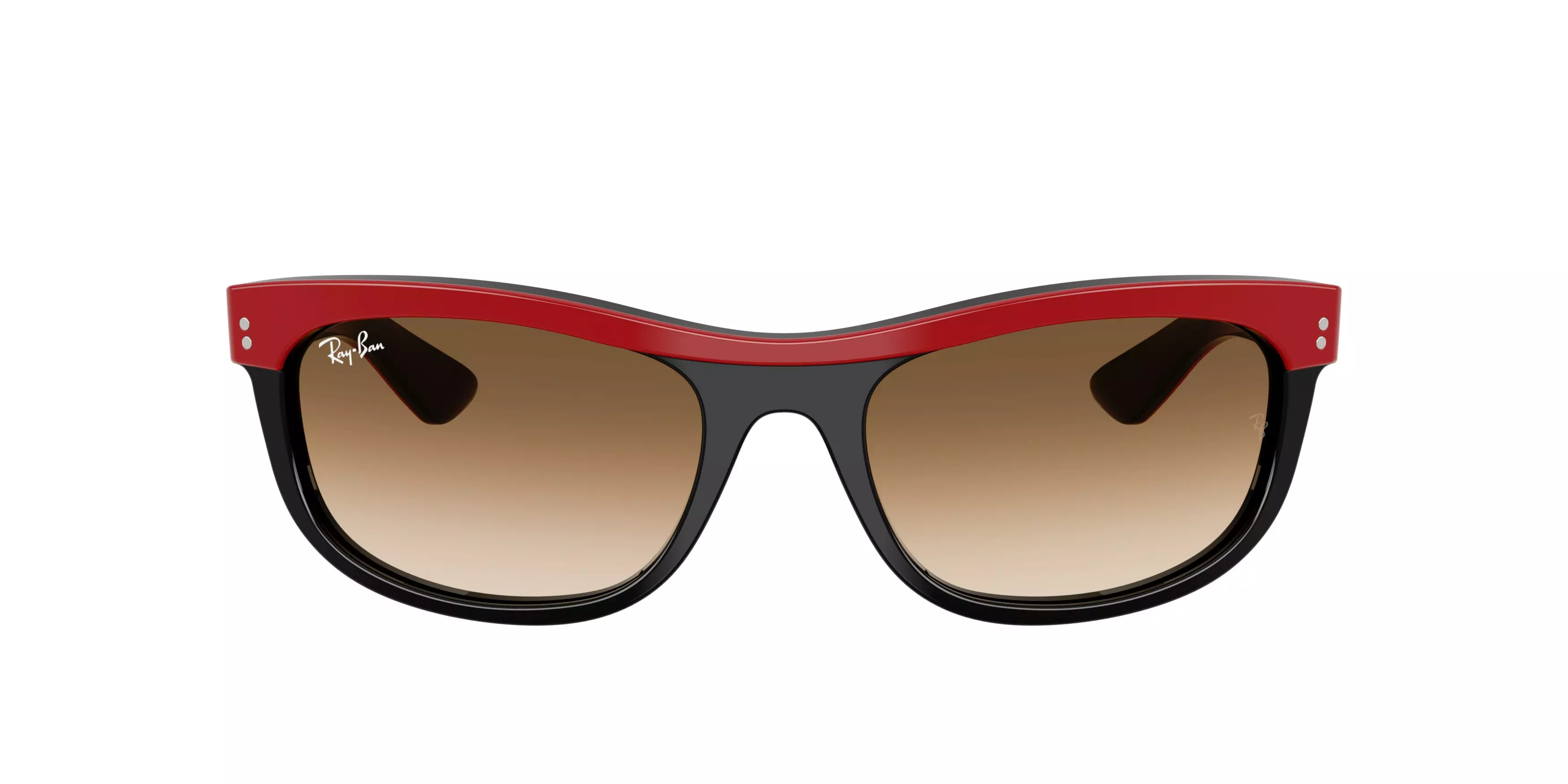 Ray-Ban Balorama Transparent Brown Gradient Sunglasses &ndash; Red On Black - RED/BLACK