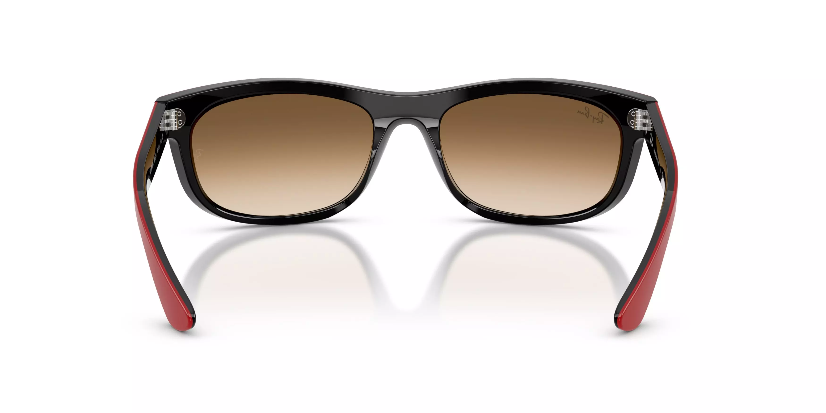 Ray-Ban Balorama Transparent Brown Gradient Sunglasses &ndash; Red On Black - RED/BLACK