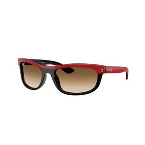 Ray-Ban Balorama Transparent Brown Gradient Sunglasses &ndash; Red On Black