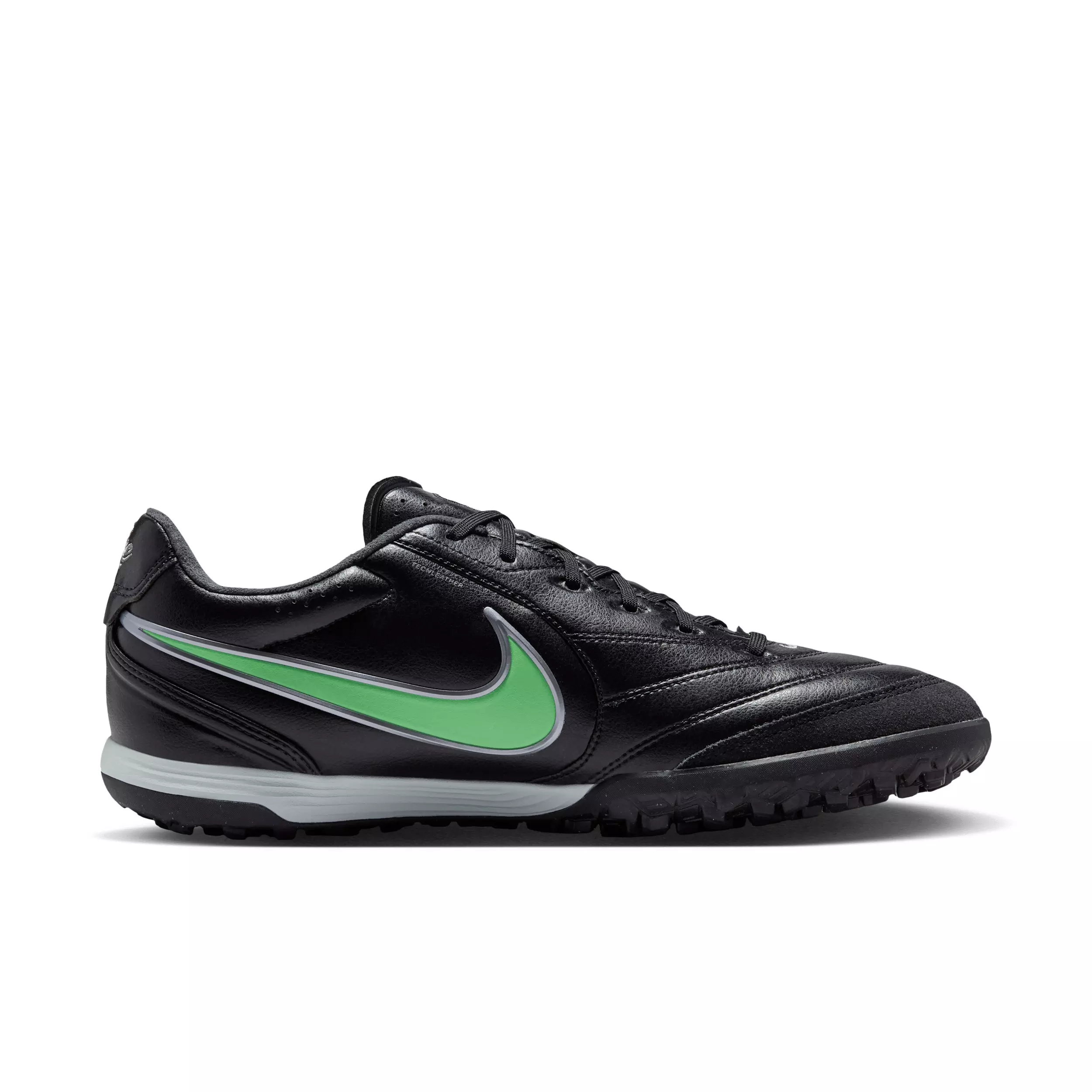 Nike Tiempo Ligera Pro Turf "Black/Black/Illusion Green" Men's Soccer Shoe - BLACK/BLACK/GREEN