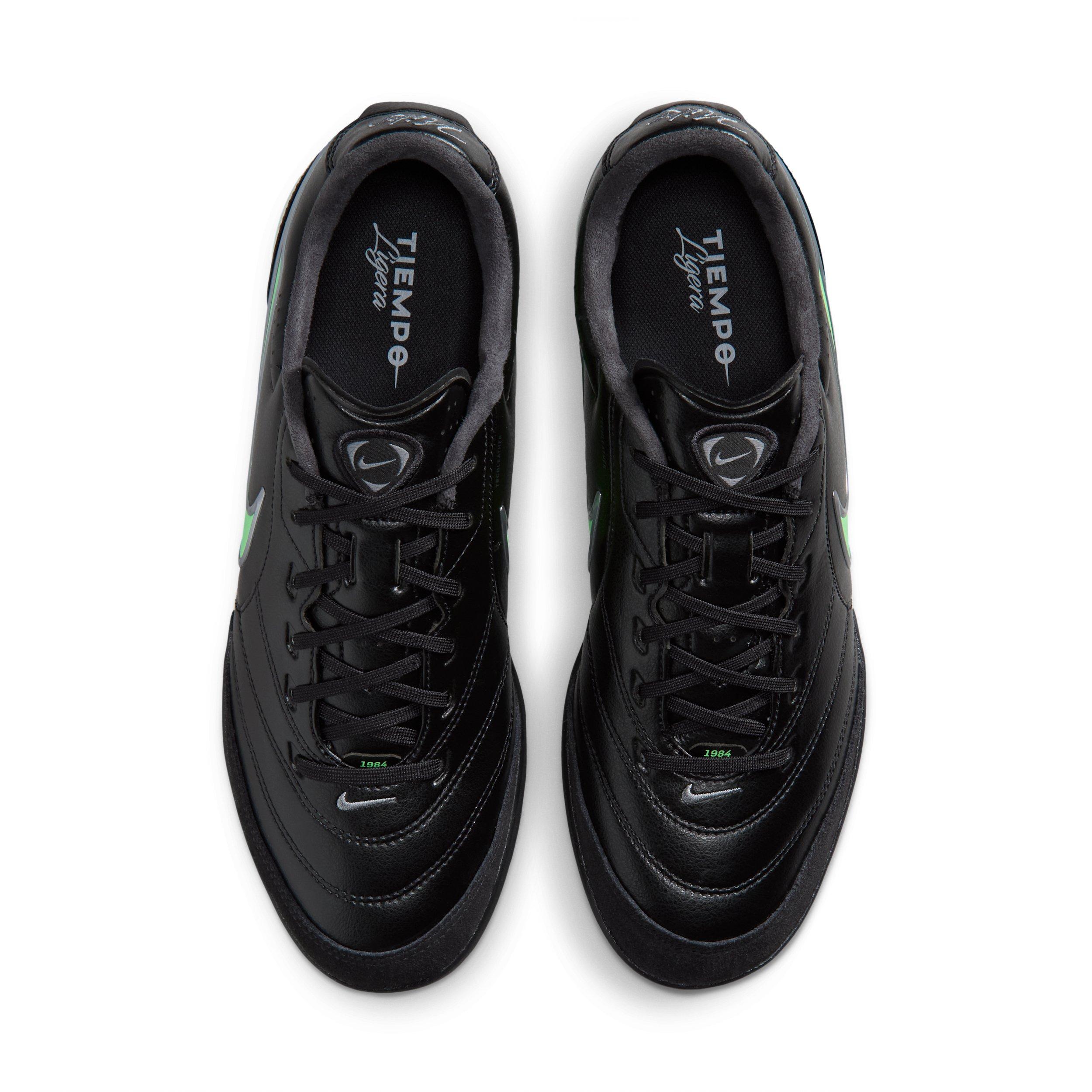Nike Tiempo Ligera Pro Turf "Black/Black/Illusion Green" Men's Soccer Shoe - BLACK/BLACK/GREEN Thumbnail View 4