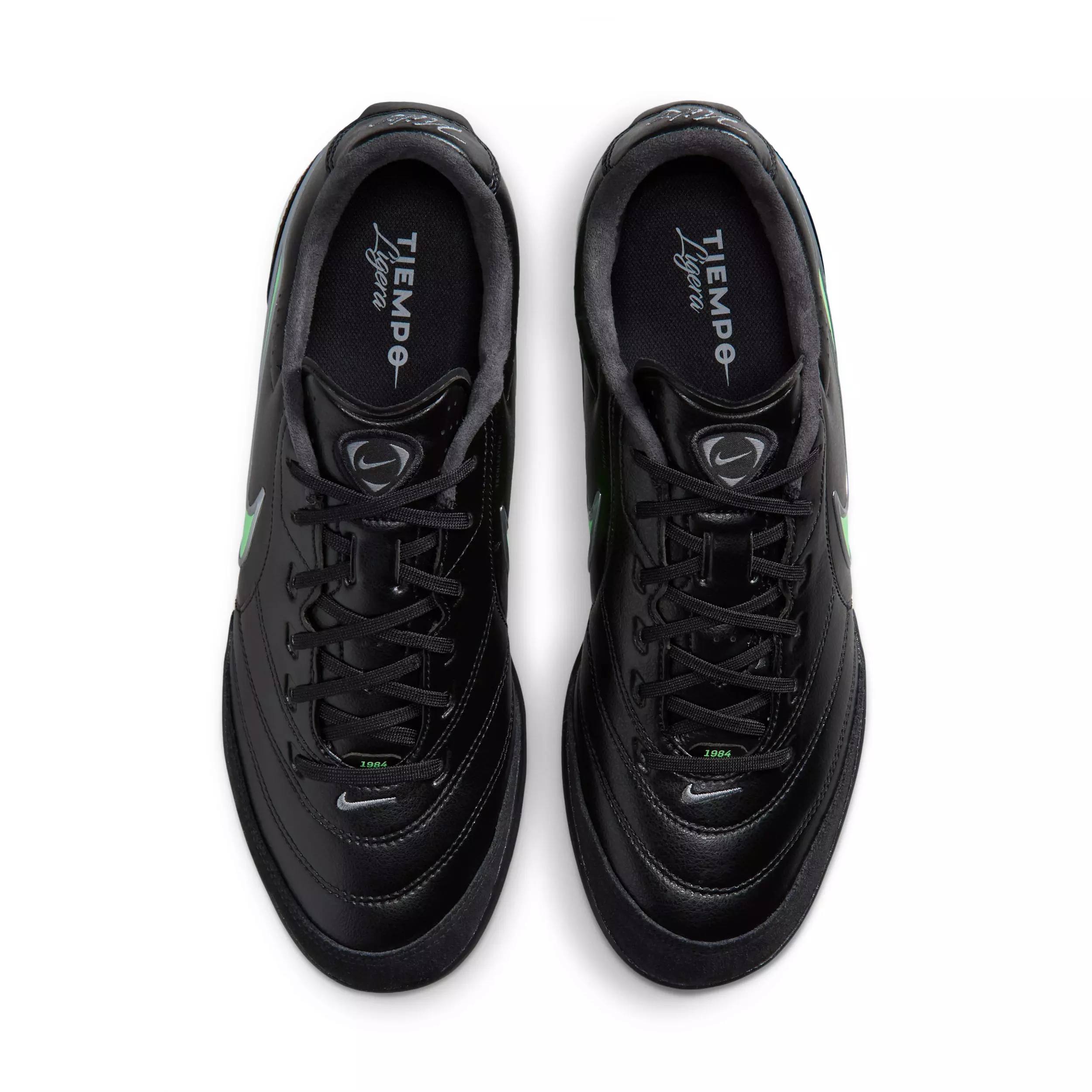 Nike Tiempo Ligera Pro Turf "Black/Black/Illusion Green" Men's Soccer Shoe - BLACK/BLACK/GREEN
