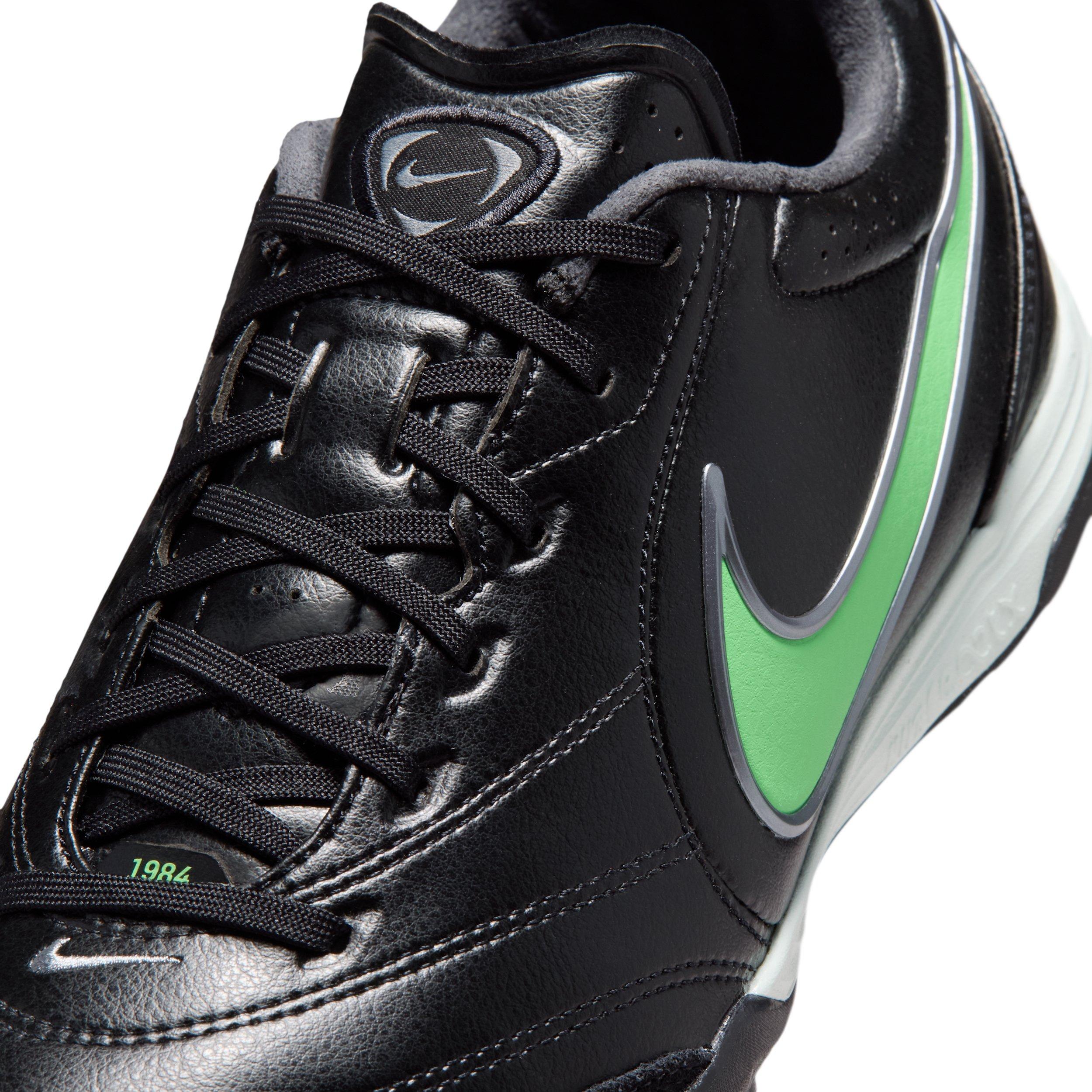 Nike Tiempo Ligera Pro Turf "Black/Black/Illusion Green" Men's Soccer Shoe - BLACK/BLACK/GREEN Thumbnail View 7