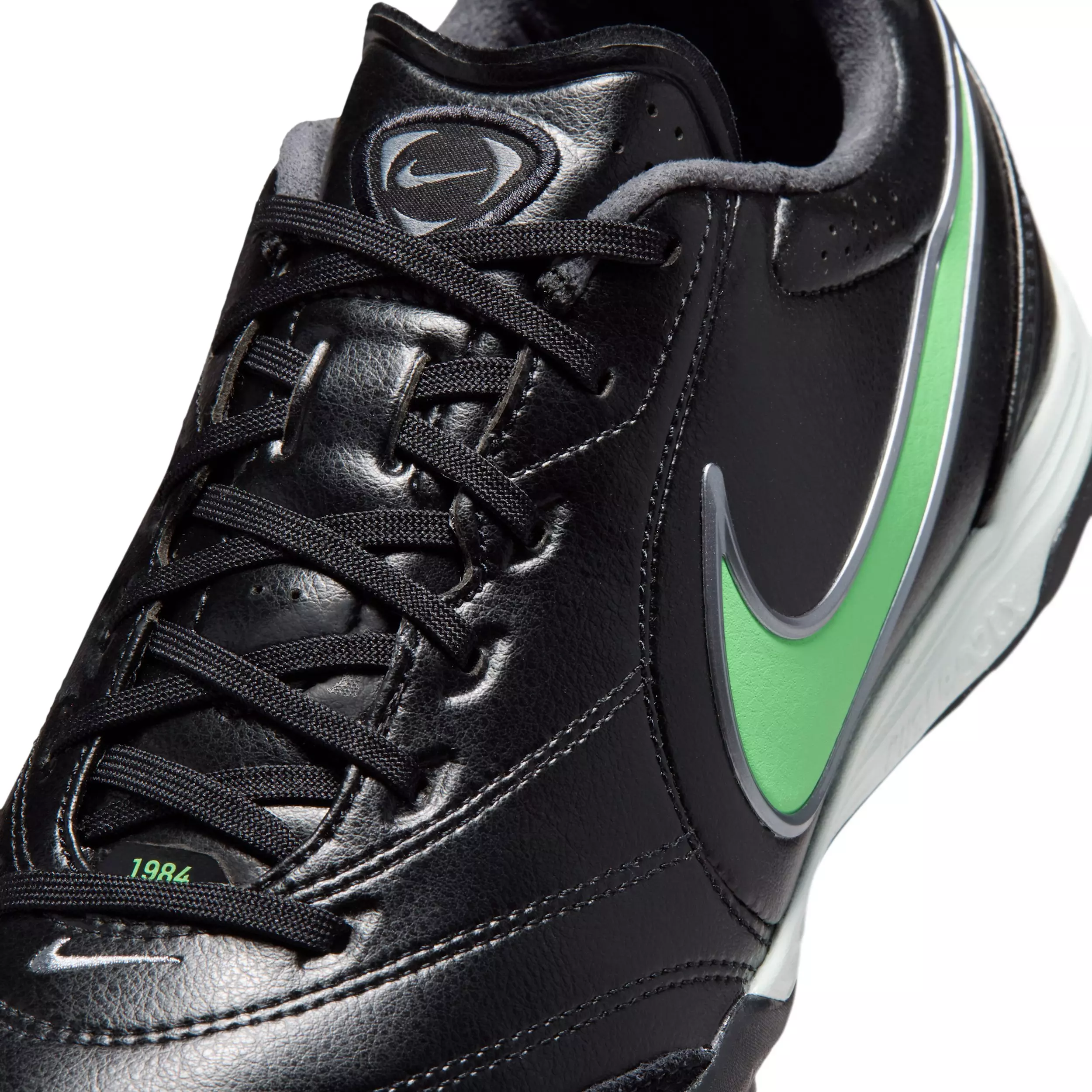 Nike Tiempo Ligera Pro Turf "Black/Black/Illusion Green" Men's Soccer Shoe - BLACK/BLACK/GREEN