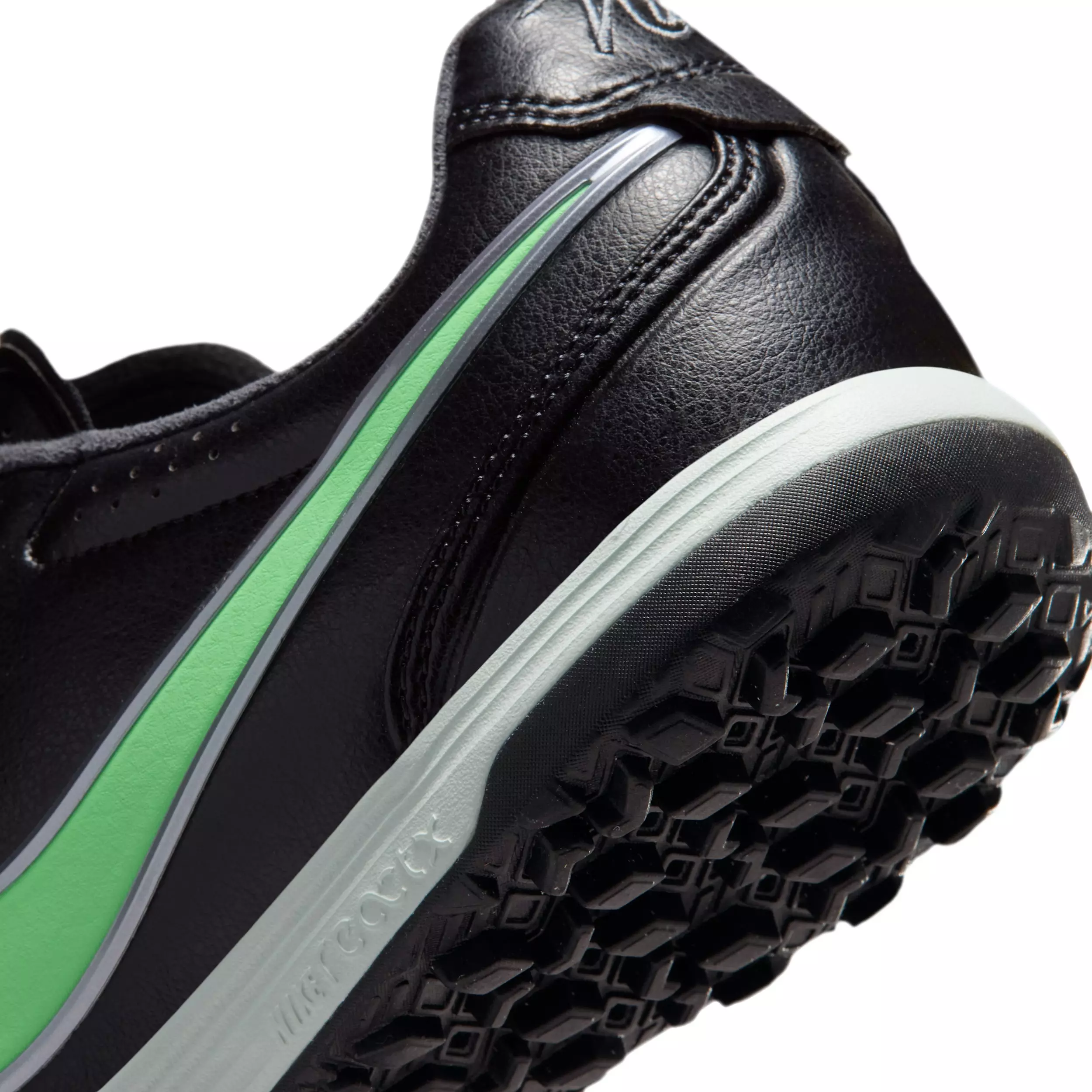 Nike Tiempo Ligera Pro Turf "Black/Black/Illusion Green" Men's Soccer Shoe - BLACK/BLACK/GREEN