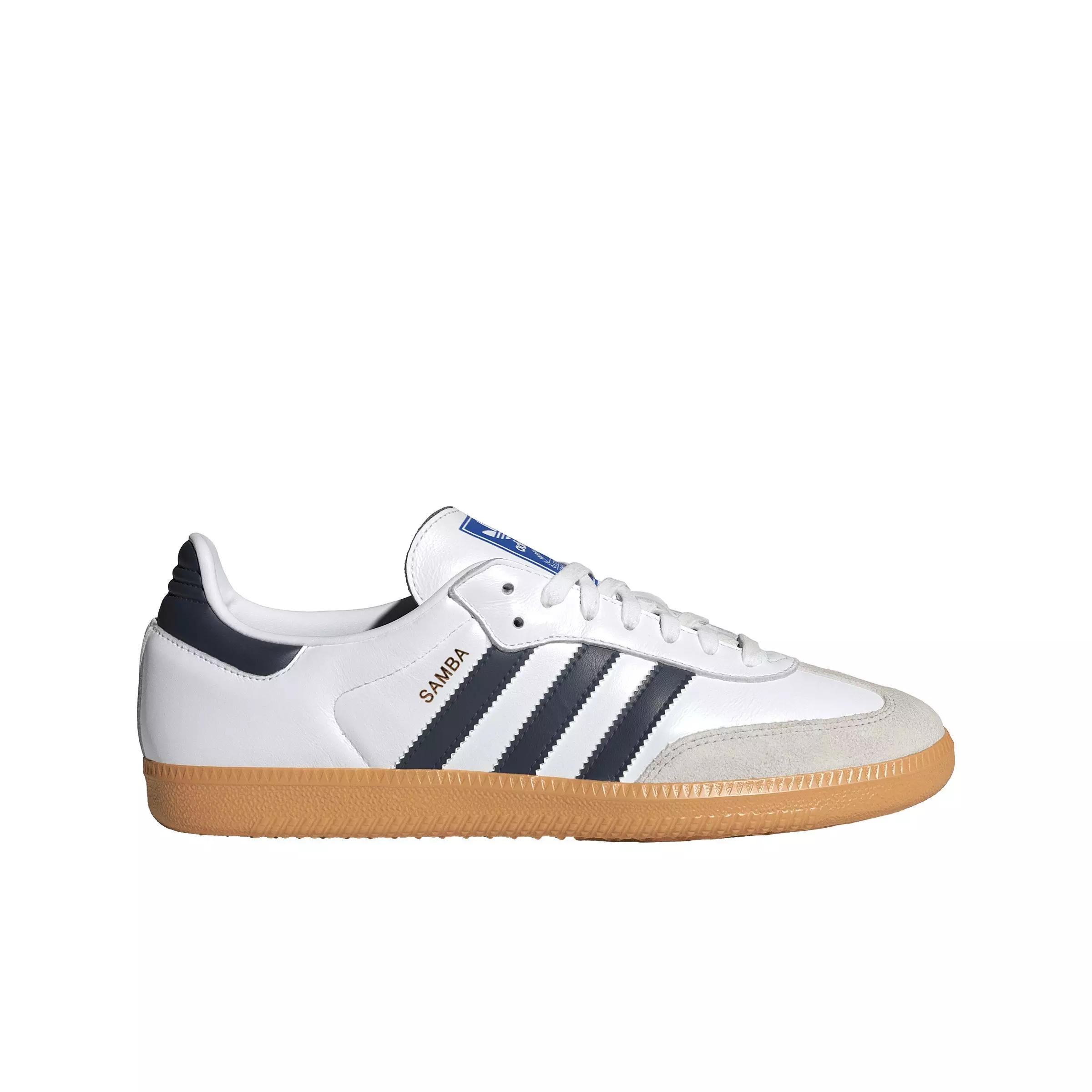 adidas Originals Samba OG "Ftwr White/Night Indigo/Gum 3" Men's Shoe - WHITE/INDIGO/GUM