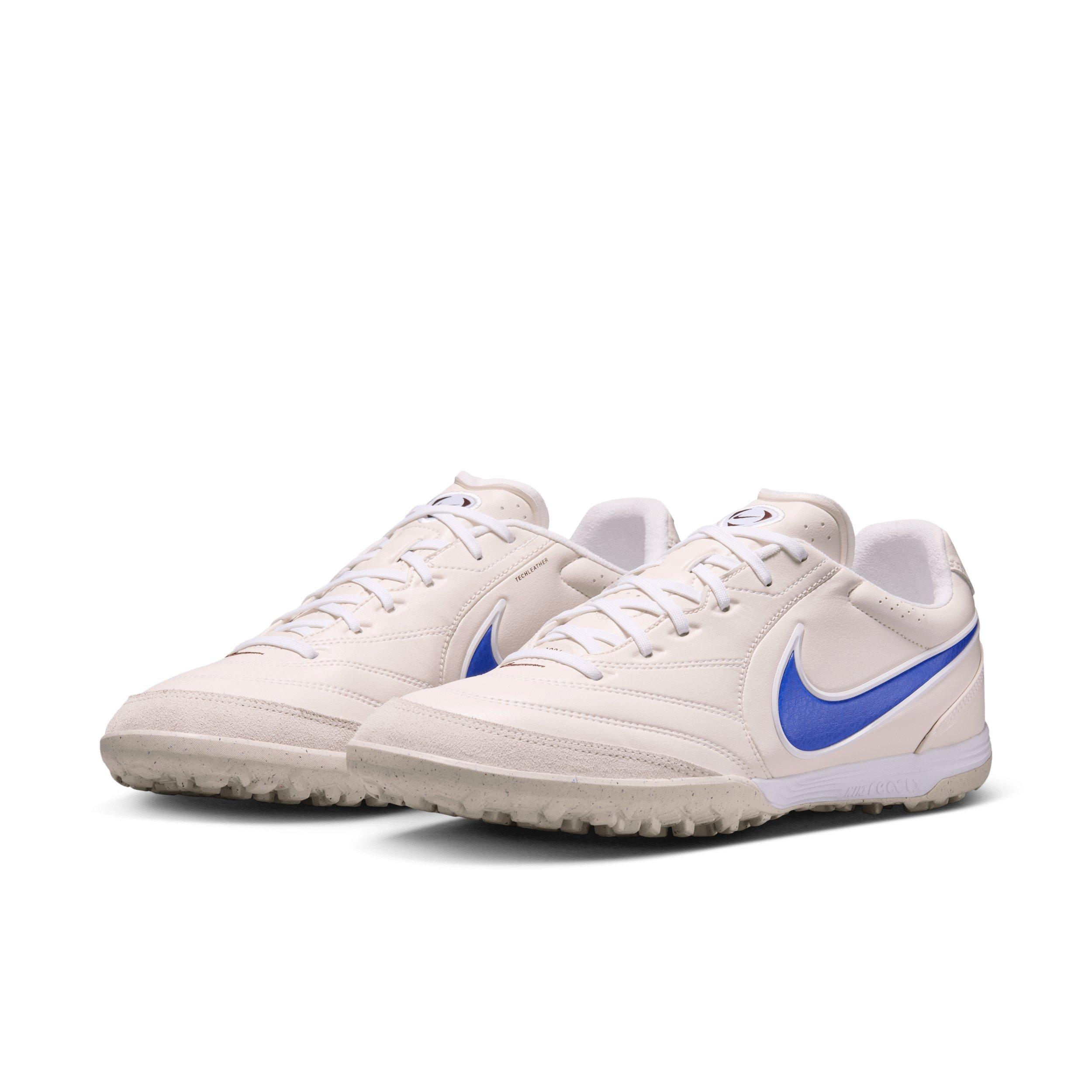 Nike Tiempo Ligera Pro Turf "Chalk/White/Racer Blue" Men's Soccer Shoe - CHALK/WHITE/BLUE Thumbnail View 3