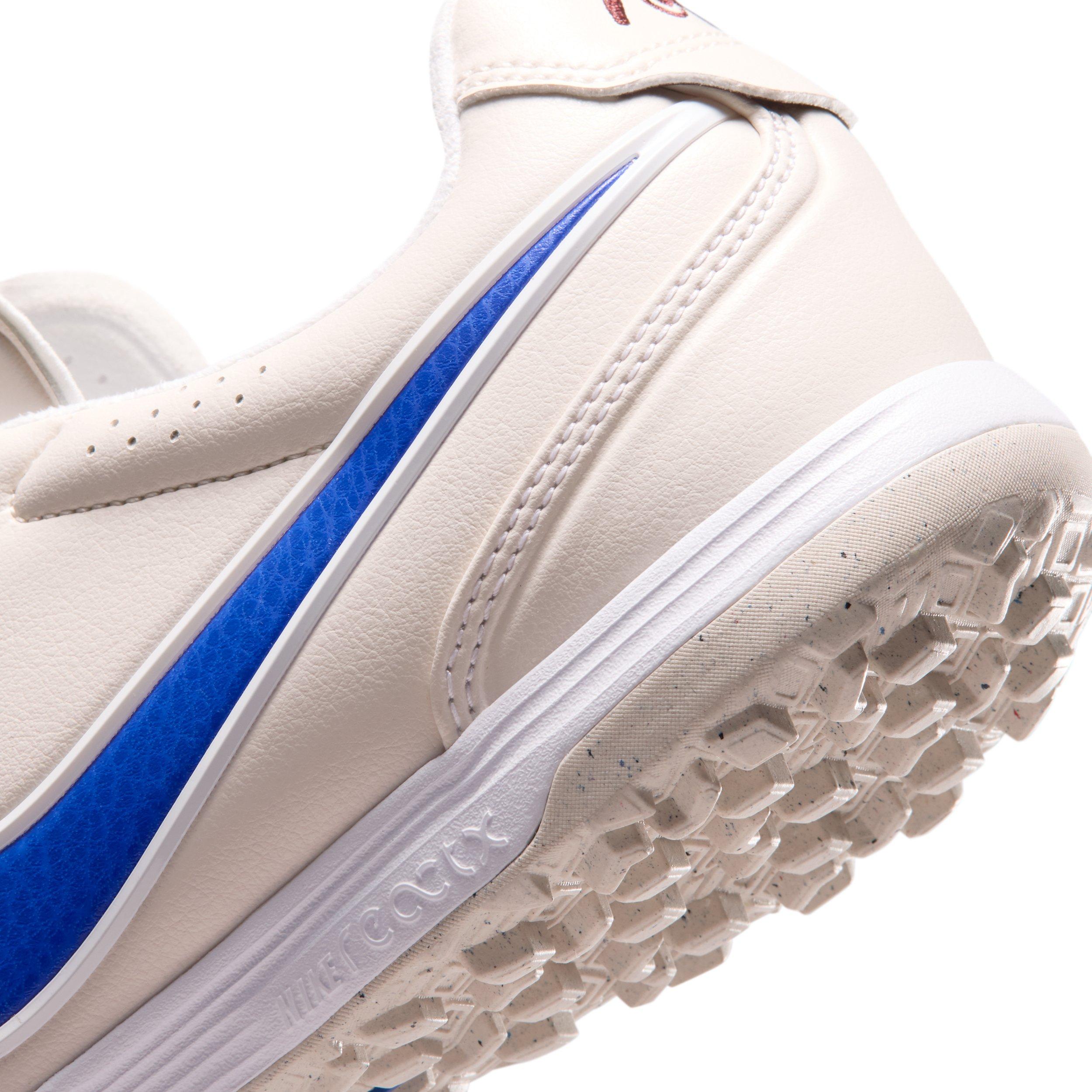 Nike Tiempo Ligera Pro Turf "Chalk/White/Racer Blue" Men's Soccer Shoe - CHALK/WHITE/BLUE Thumbnail View 8
