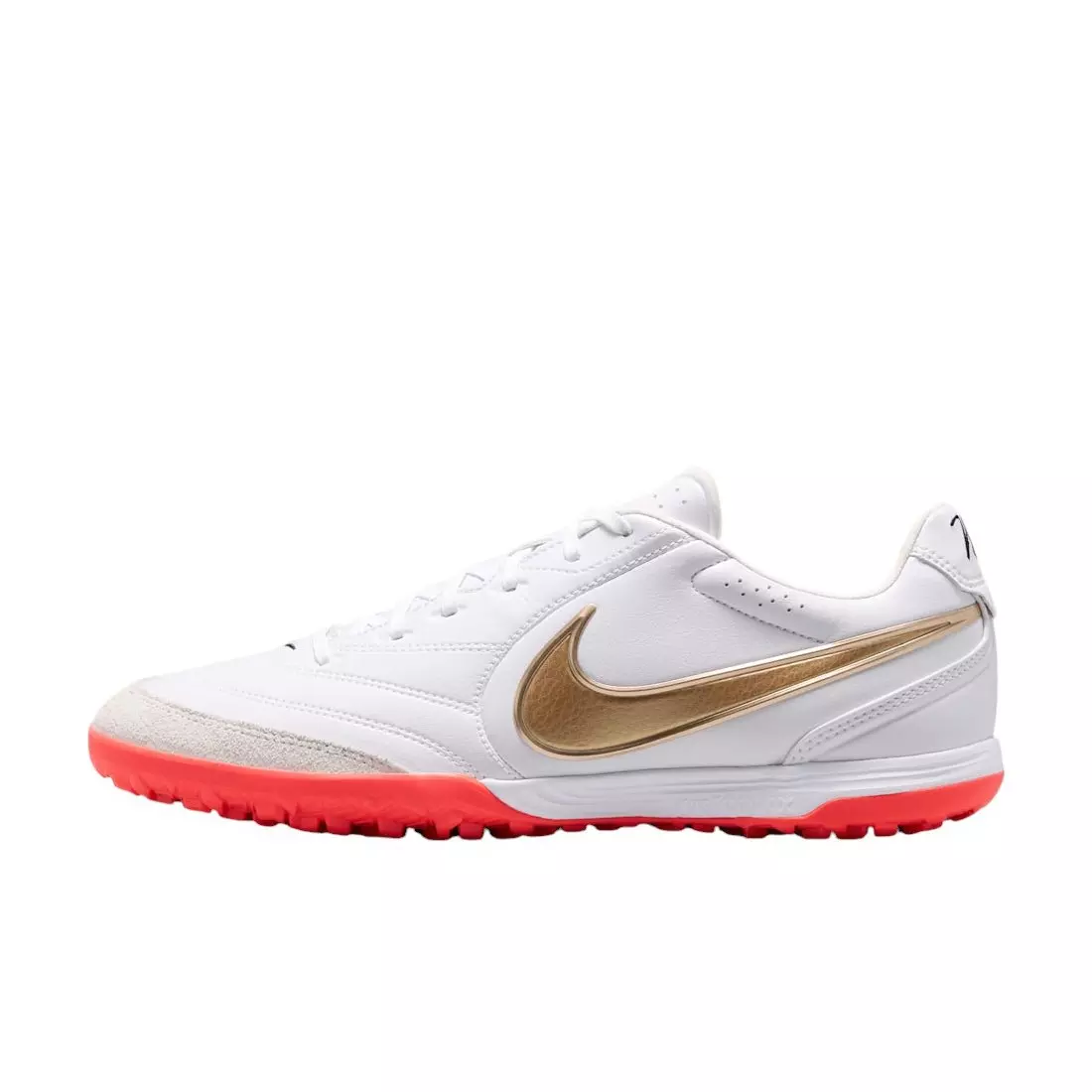 Nike Tiempo Ligera Pro Turf "White/Bright Crimson/Blur" Men's Soccer Shoe - WHITE/CRIMSON/BLUR