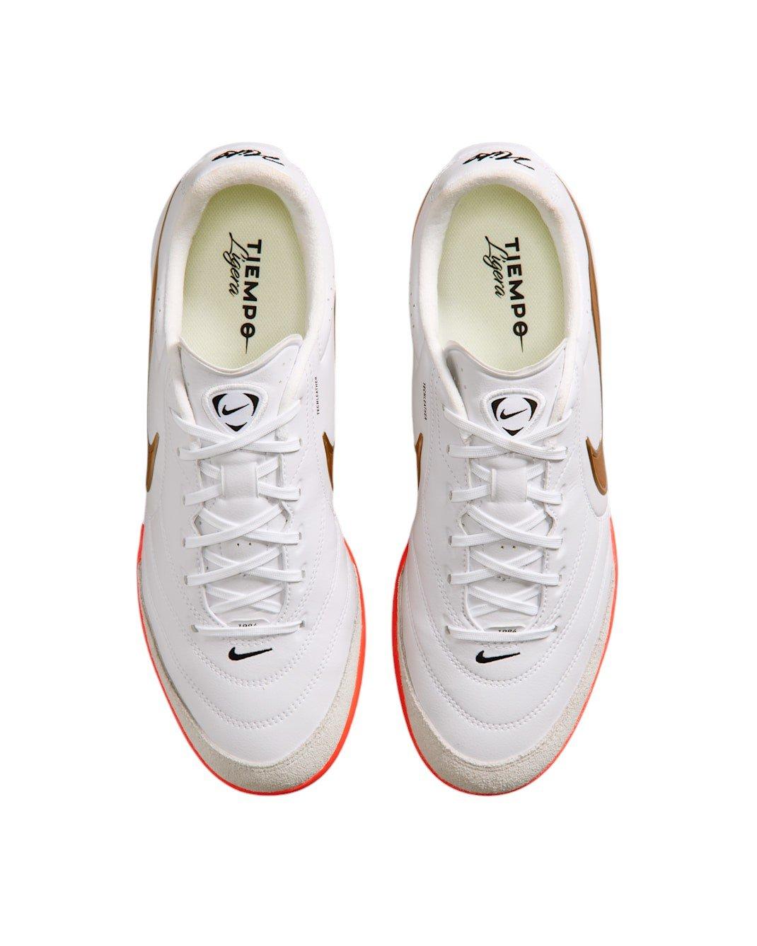 Nike Tiempo Ligera Pro Turf "White/Bright Crimson/Blur" Men's Soccer Shoe - WHITE/CRIMSON/BLUR