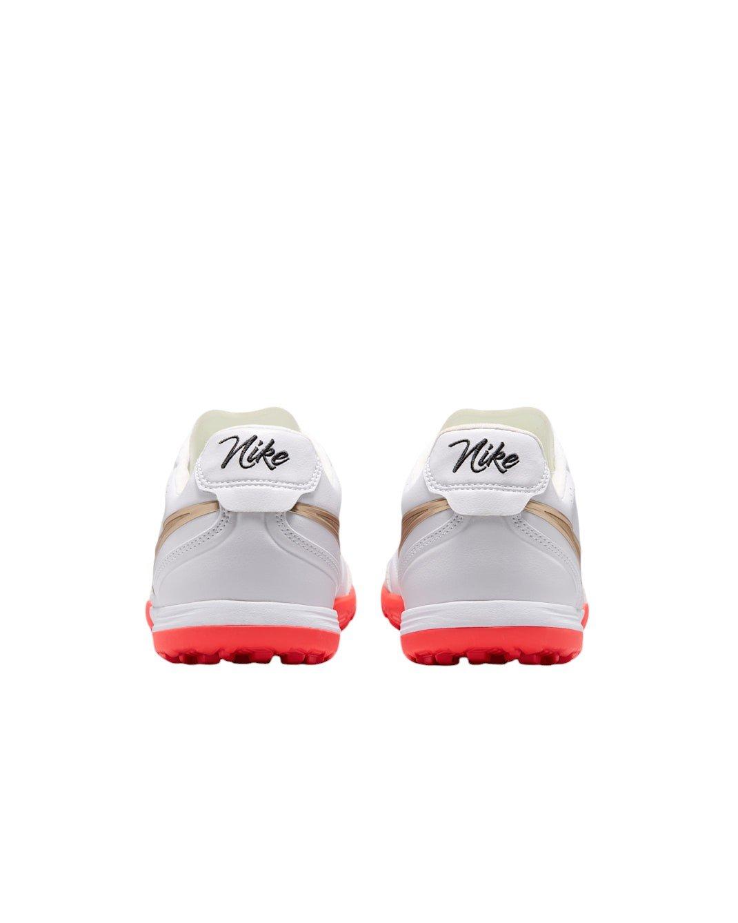 Nike Tiempo Ligera Pro Turf "White/Bright Crimson/Blur" Men's Soccer Shoe - WHITE/CRIMSON/BLUR