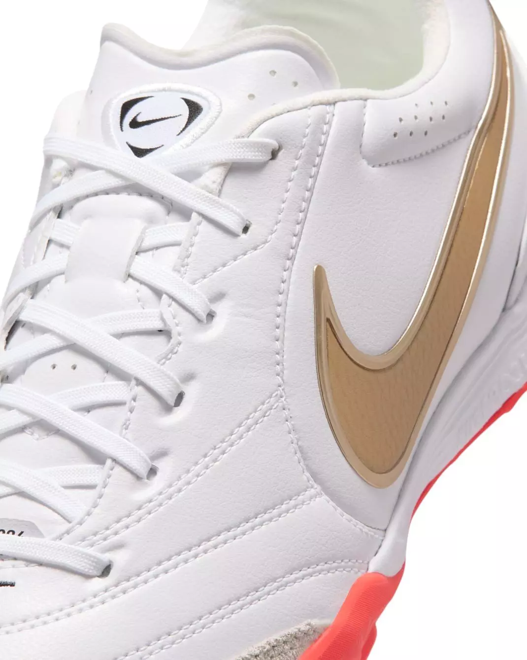 Nike Tiempo Ligera Pro Turf "White/Bright Crimson/Blur" Men's Soccer Shoe - WHITE/CRIMSON/BLUR