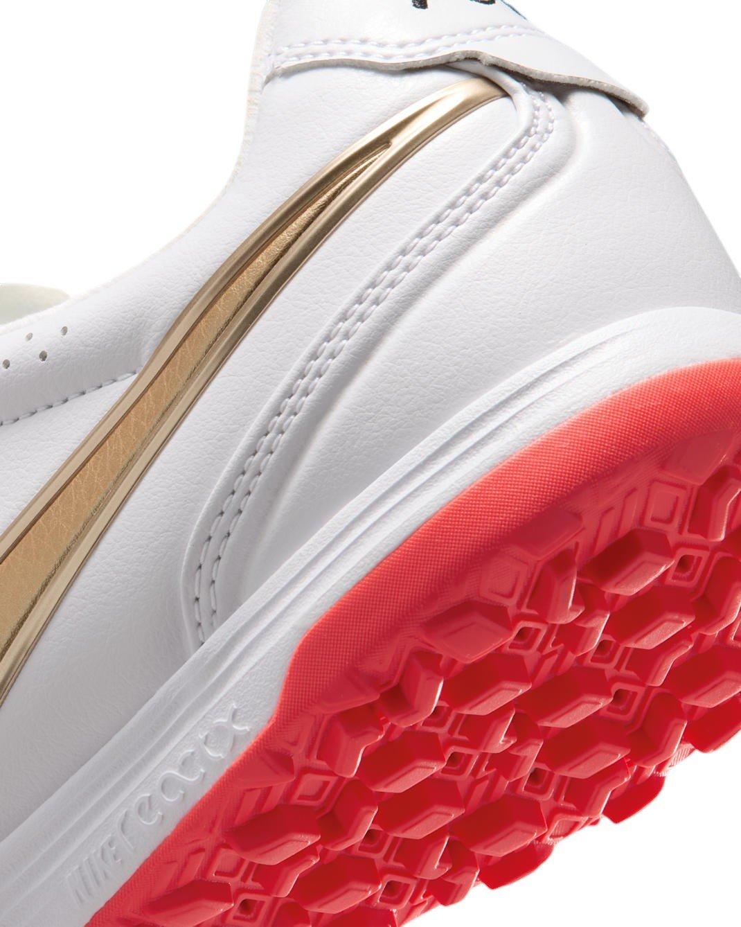 Nike Tiempo Ligera Pro Turf "White/Bright Crimson/Blur" Men's Soccer Shoe - WHITE/CRIMSON/BLUR
