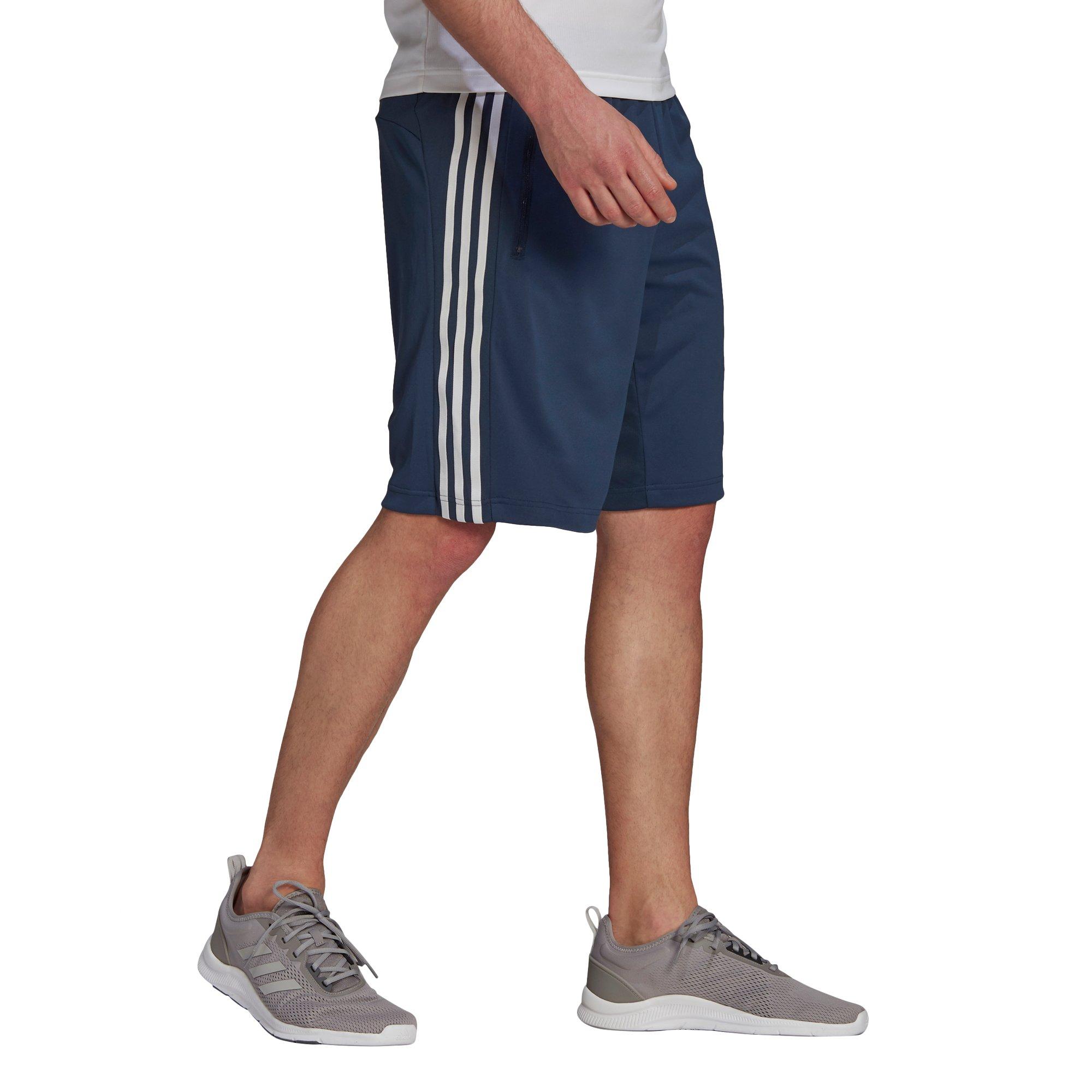 tone prosperity melody adidas Men's Navy/White Designed 2 Move 3-Stripes Primeblue Shorts  (Extended Sizes) - Hibbett | City Gear