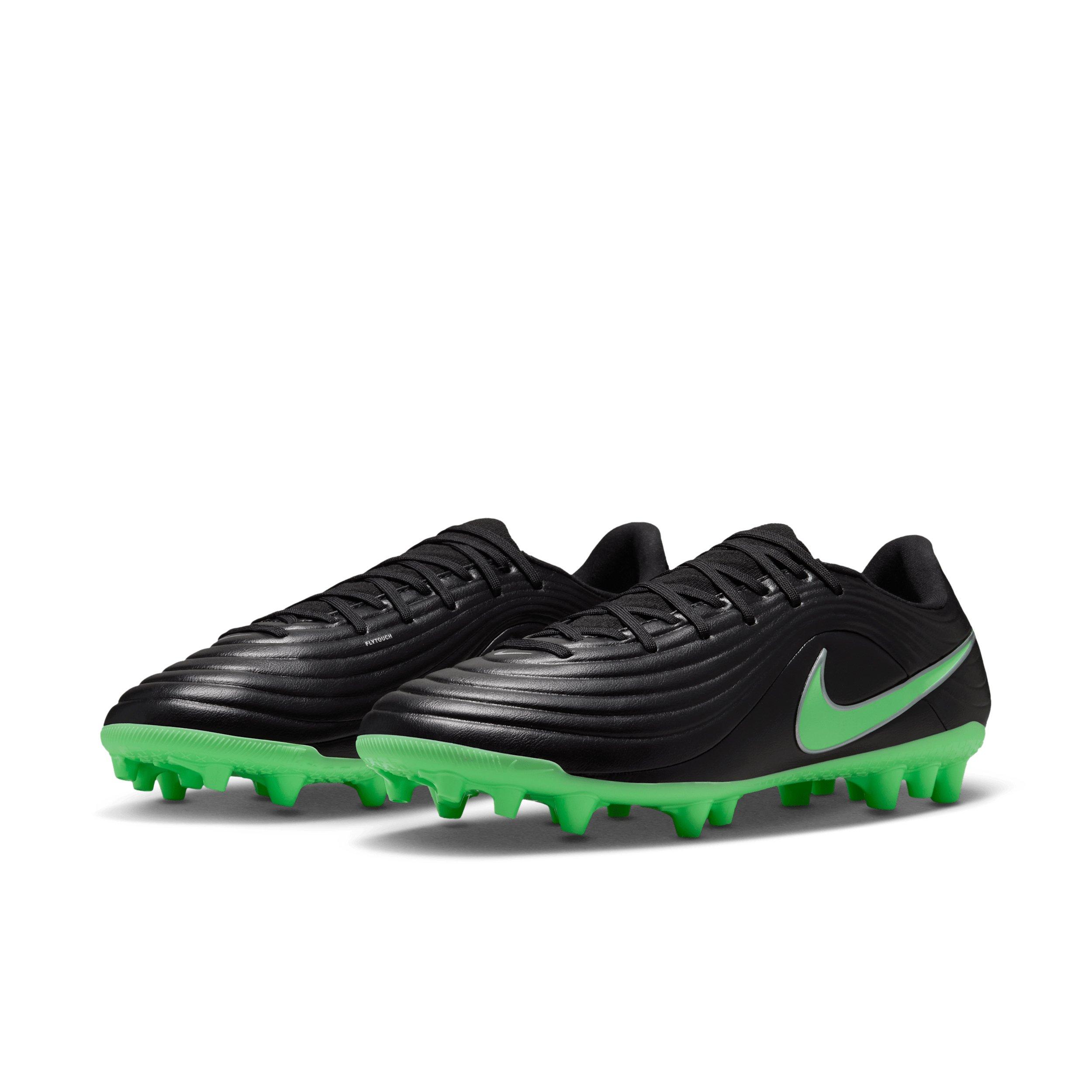 Nike Tiempo Maestro Academy AG "Black/Black/Illusion Green" Men's Soccer Cleat - BLACK/BLACK/GREEN Thumbnail View 3