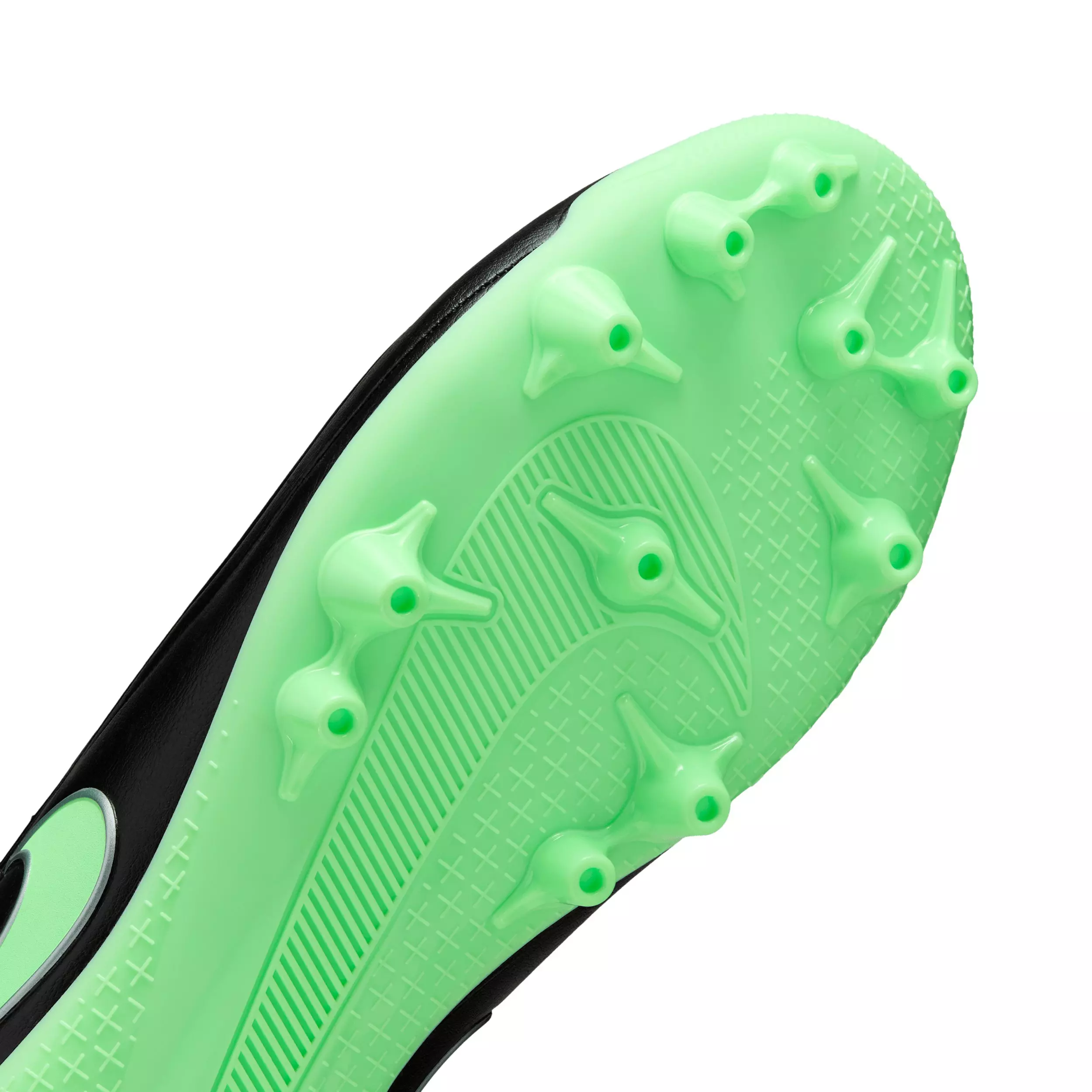 Nike Tiempo Maestro Academy AG "Black/Black/Illusion Green" Men's Soccer Cleat - BLACK/BLACK/GREEN