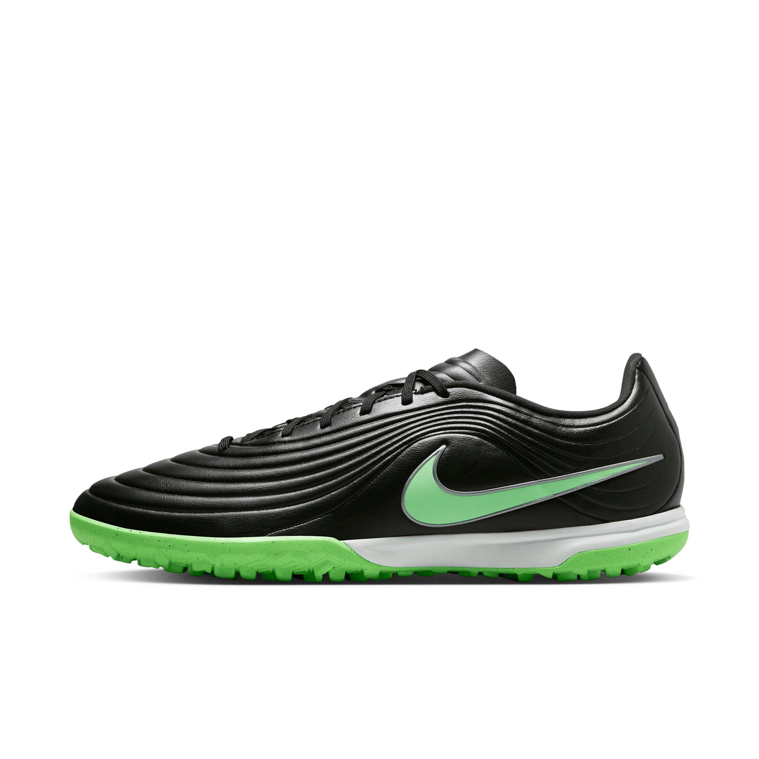 Nike Tiempo Maestro Academy Turf "Black/Black/Illusion Green" Men's Soccer Shoe - BLACK/BLACK/GREEN
