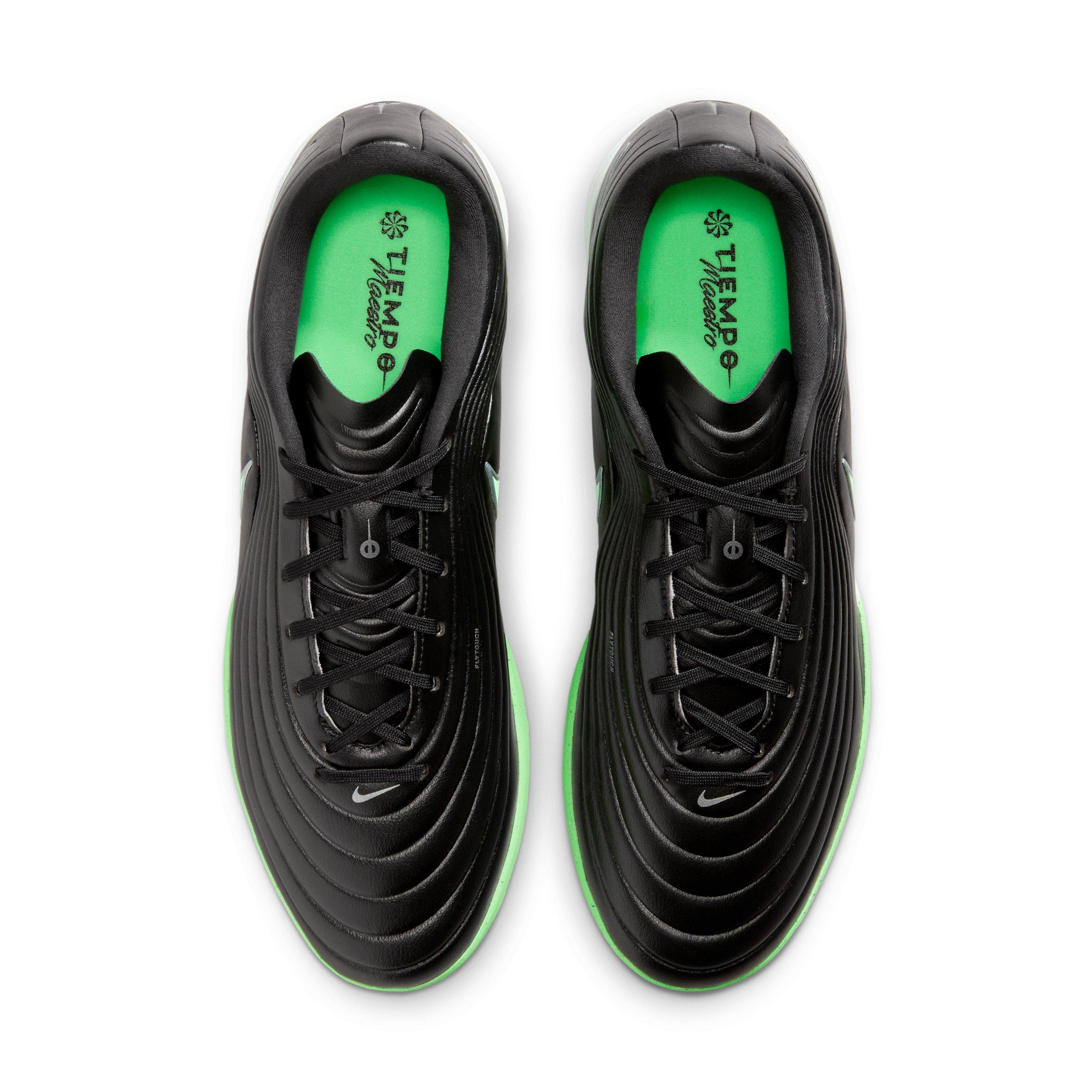 Nike Tiempo Maestro Academy Turf "Black/Black/Illusion Green" Men's Soccer Shoe - BLACK/BLACK/GREEN