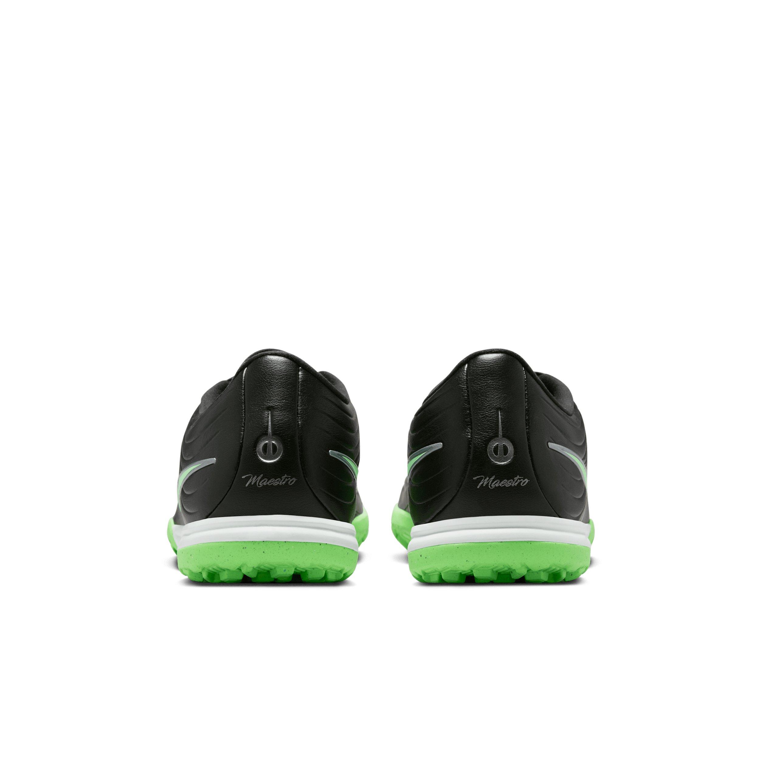 Nike Tiempo Maestro Academy Turf "Black/Black/Illusion Green" Men's Soccer Shoe - BLACK/BLACK/GREEN