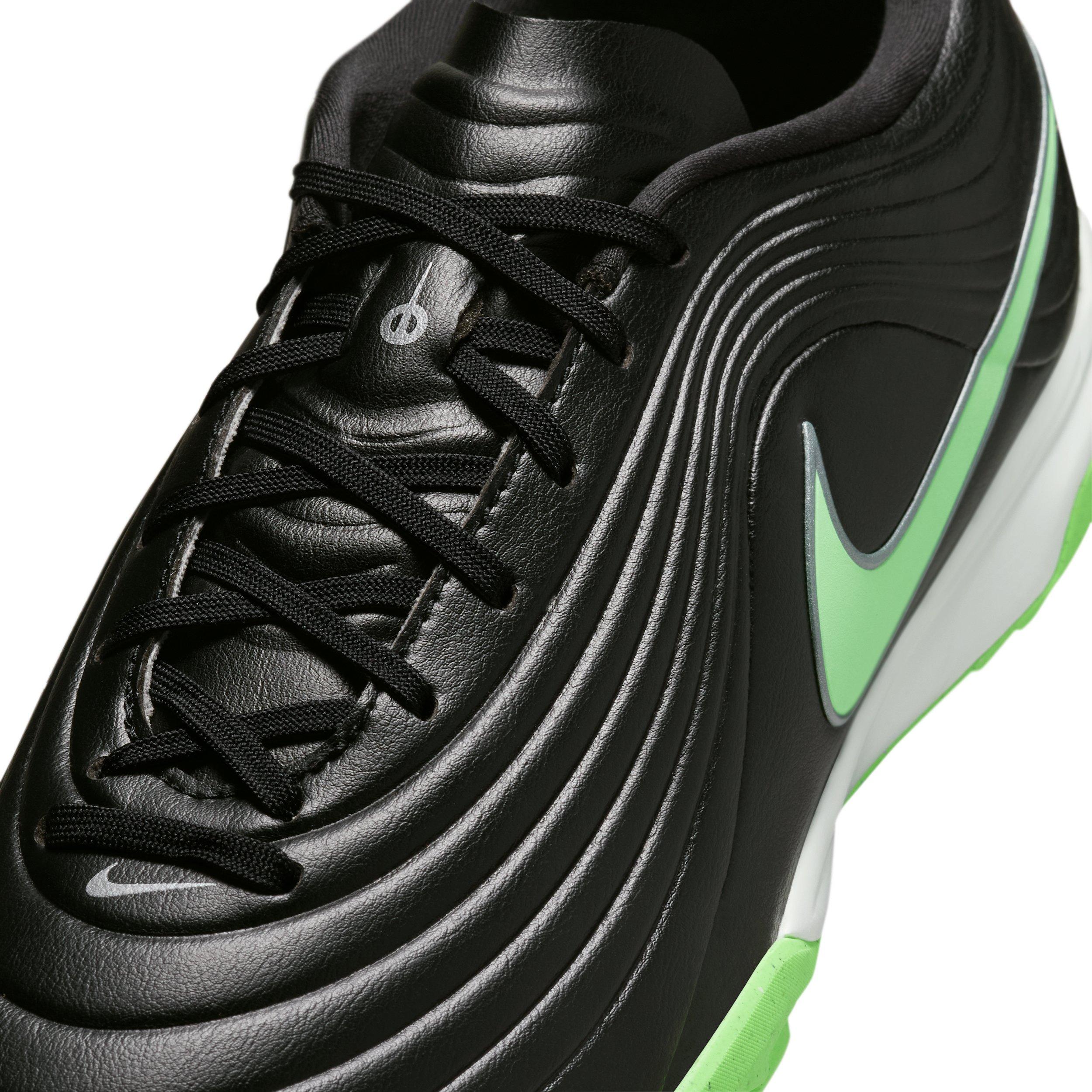 Nike Tiempo Maestro Academy Turf "Black/Black/Illusion Green" Men's Soccer Shoe - BLACK/BLACK/GREEN