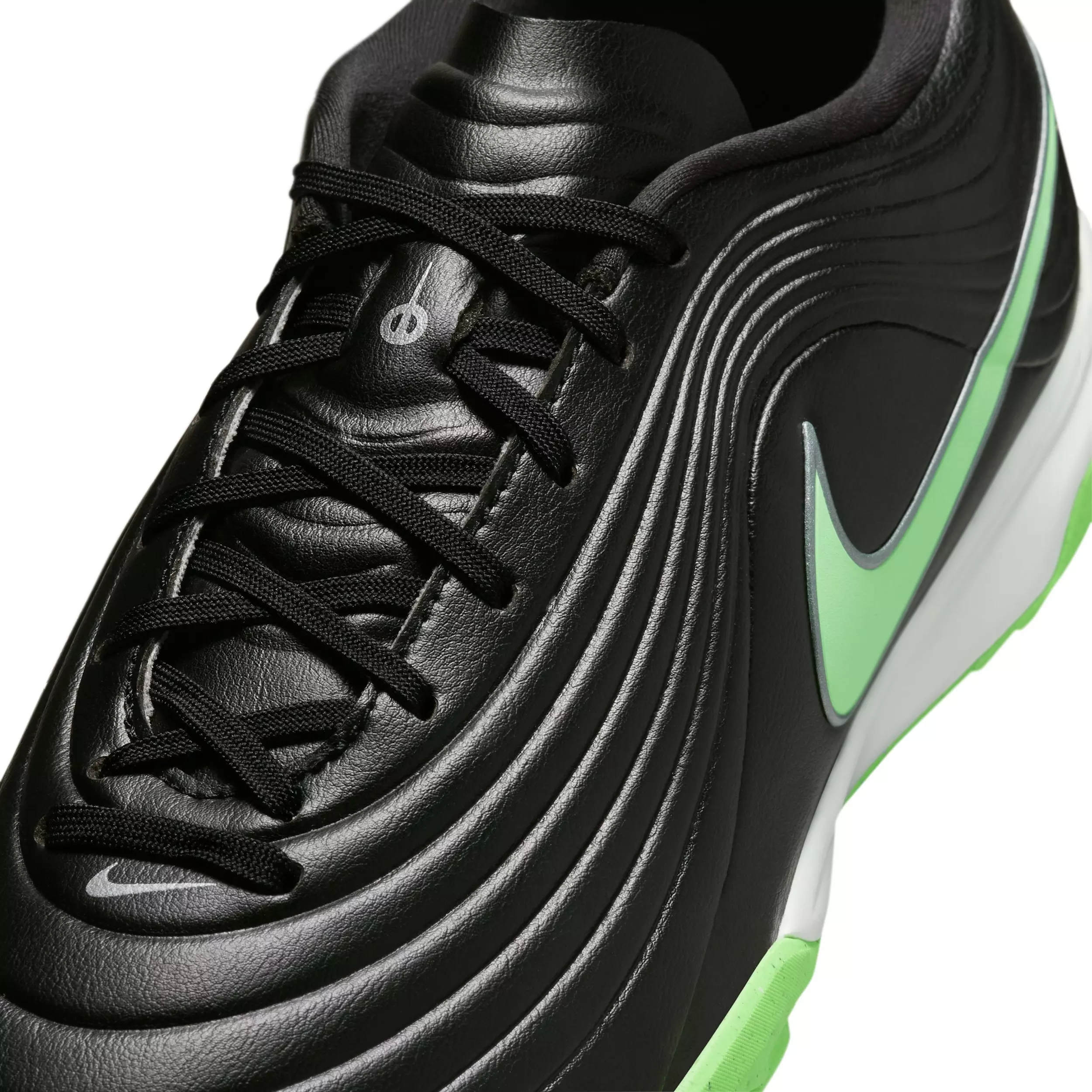 Nike Tiempo Maestro Academy Turf "Black/Black/Illusion Green" Men's Soccer Shoe - BLACK/BLACK/GREEN