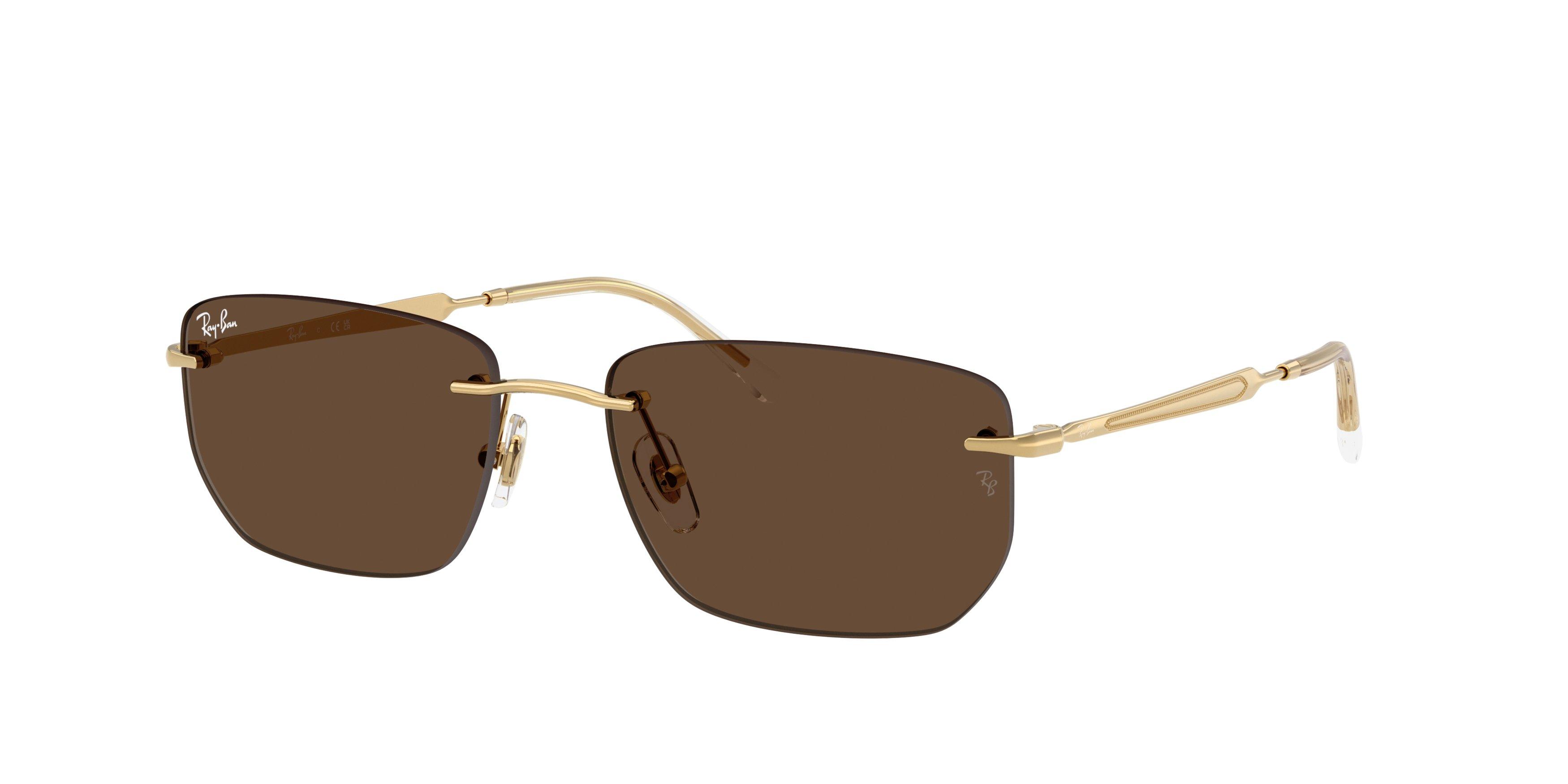 Ray-Ban RB3768 Dark Brown Sunglasses &ndash; Arista Gold - DK BROWN Thumbnail View 1
