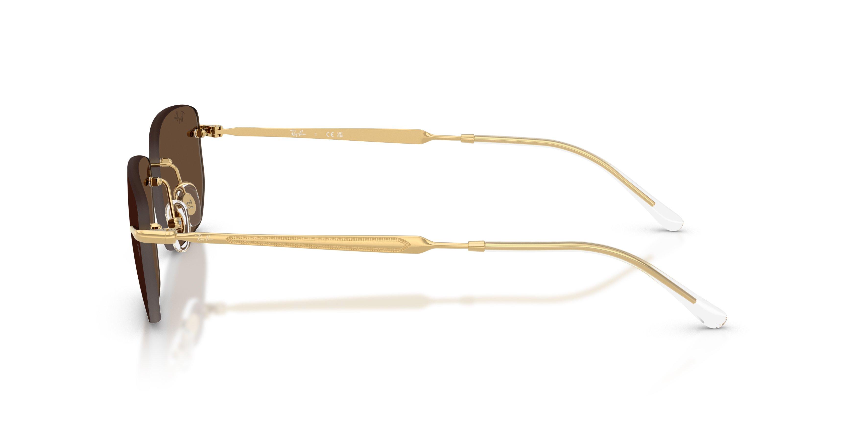 Ray-Ban RB3768 Dark Brown Sunglasses &ndash; Arista Gold - DK BROWN Thumbnail View 5