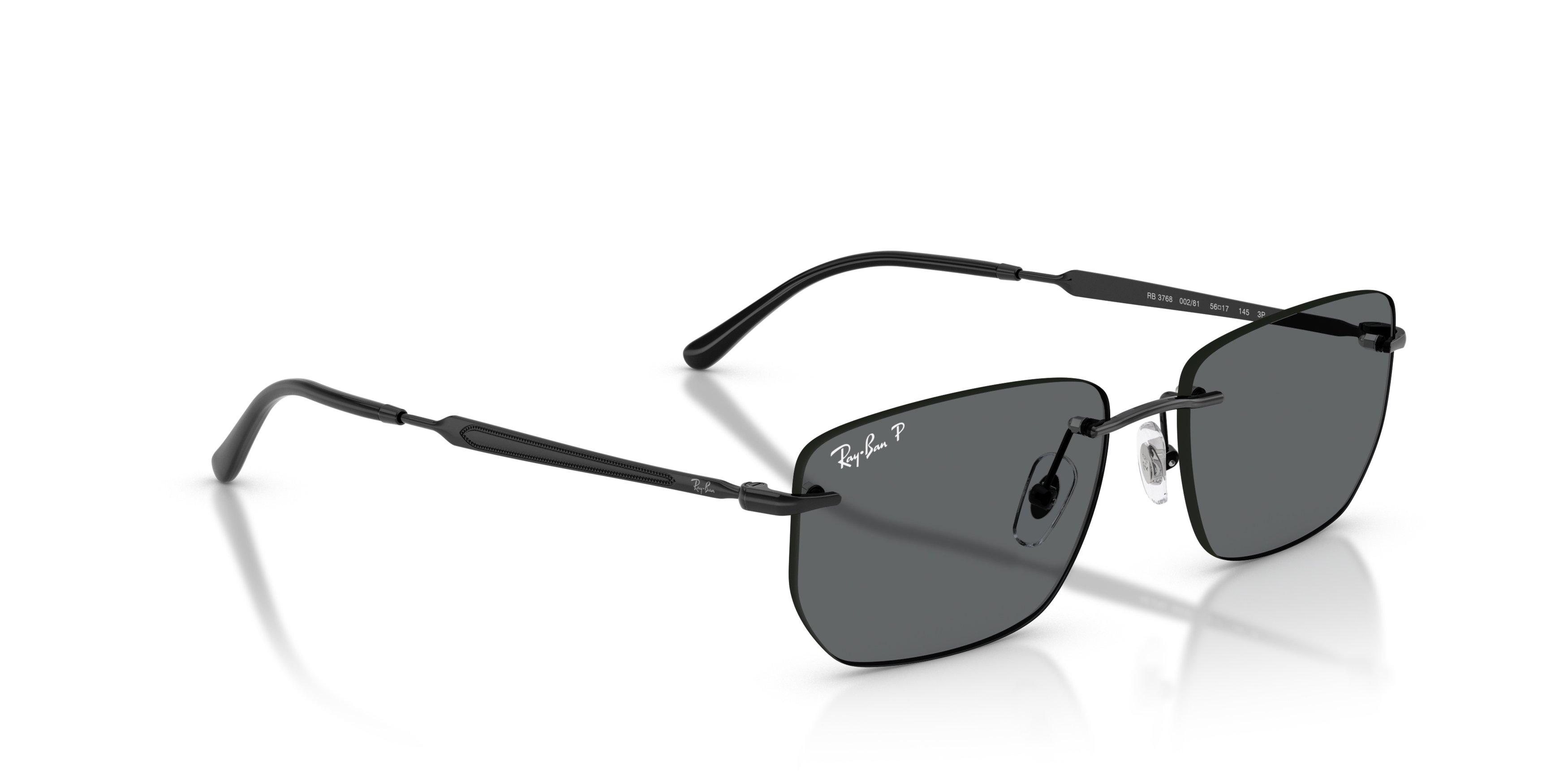 Ray-Ban RB3768 Dark Grey Polarized Sunglasses &ndash; Black - BLACK/GREY Thumbnail View 4