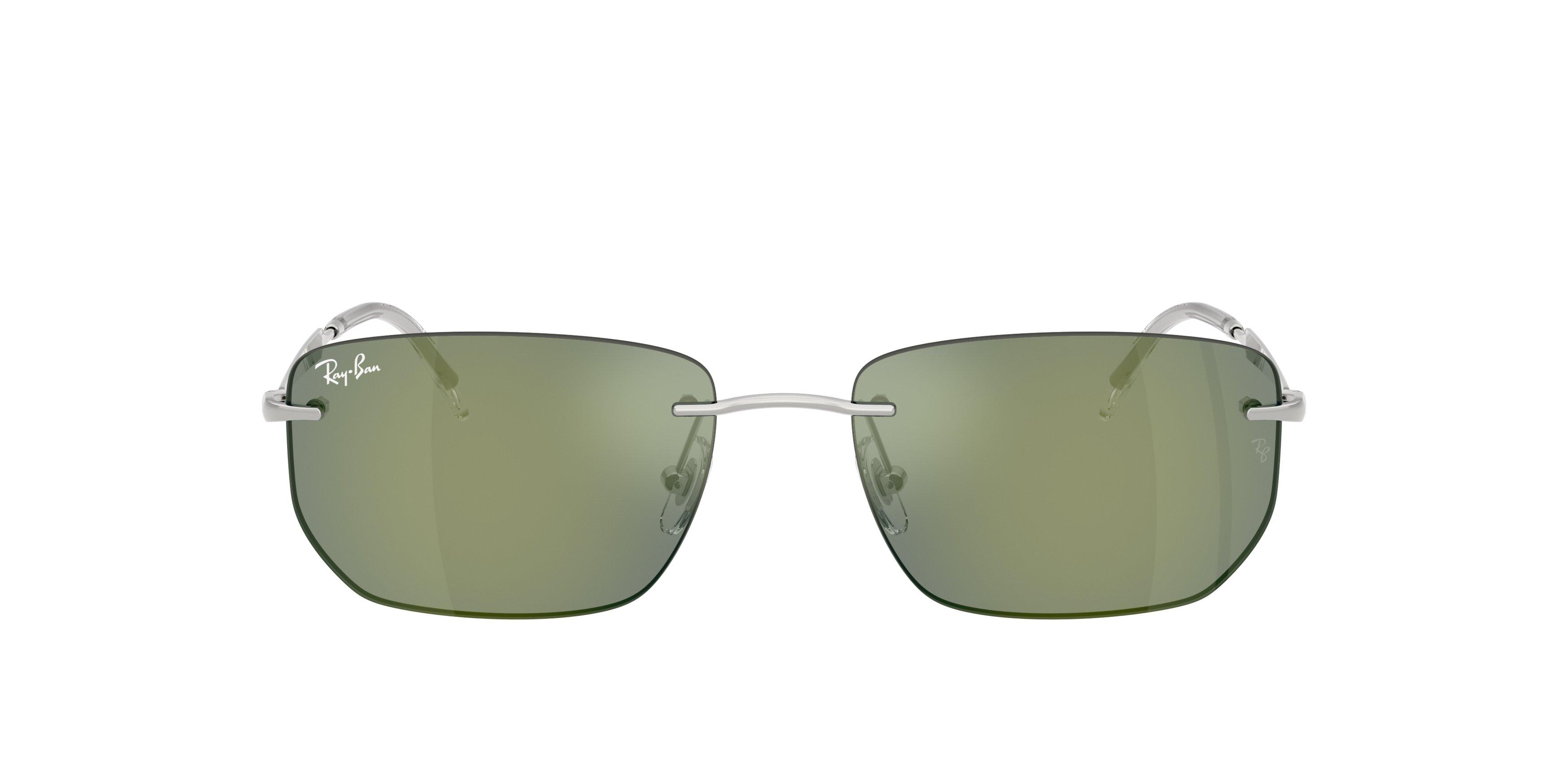 Ray-Ban RB3768 Grey Green Mirrored Sunglasses &ndash; Silver - SILVER/GREEN Thumbnail View 2