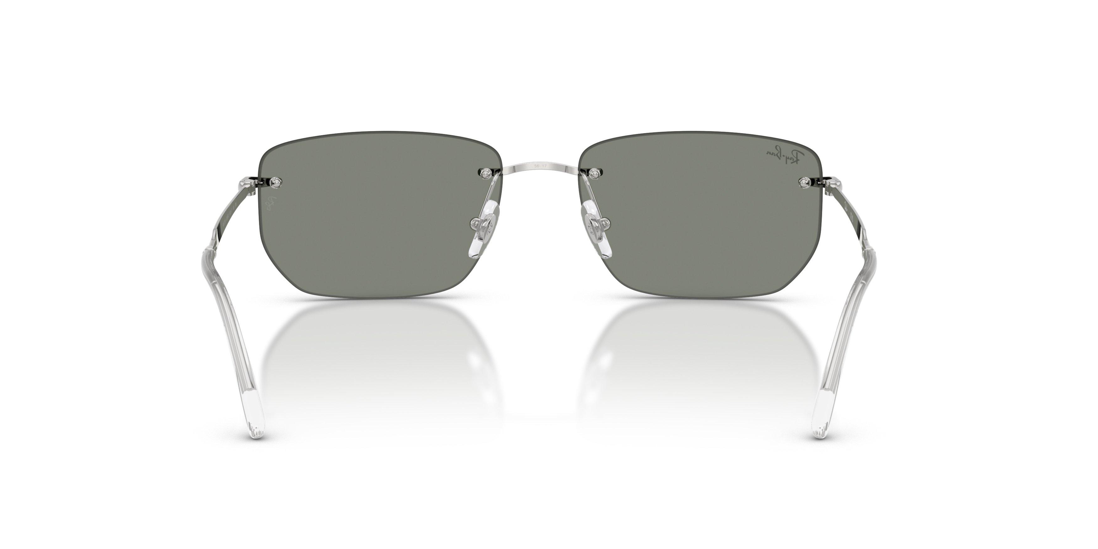 Ray-Ban RB3768 Grey Green Mirrored Sunglasses &ndash; Silver - SILVER/GREEN Thumbnail View 3