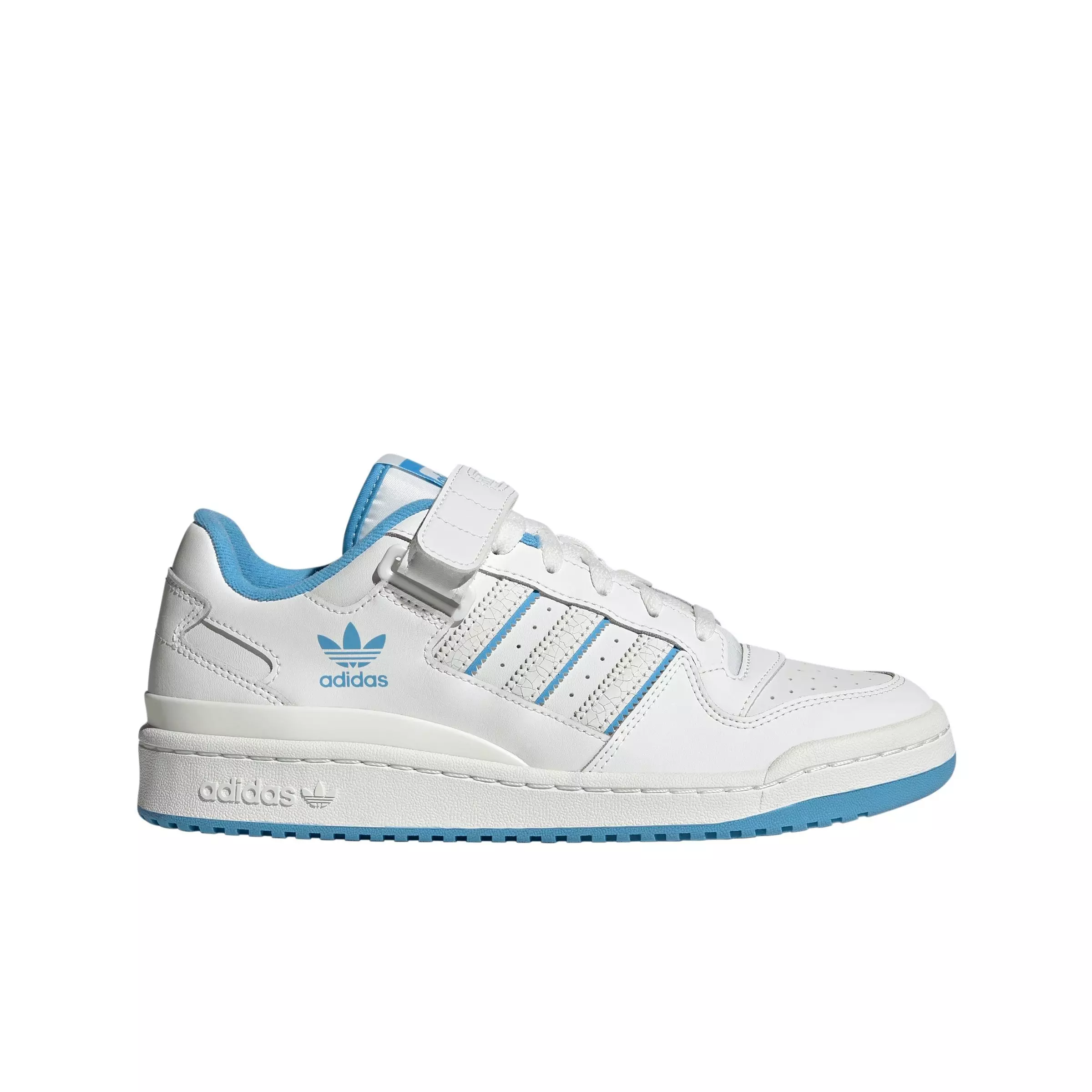 adidas Forum Low "Cloud White F18/Semi Blue Burst S24/Lucid White F18" Men's Shoe - WHITE/BLUE/WHITE