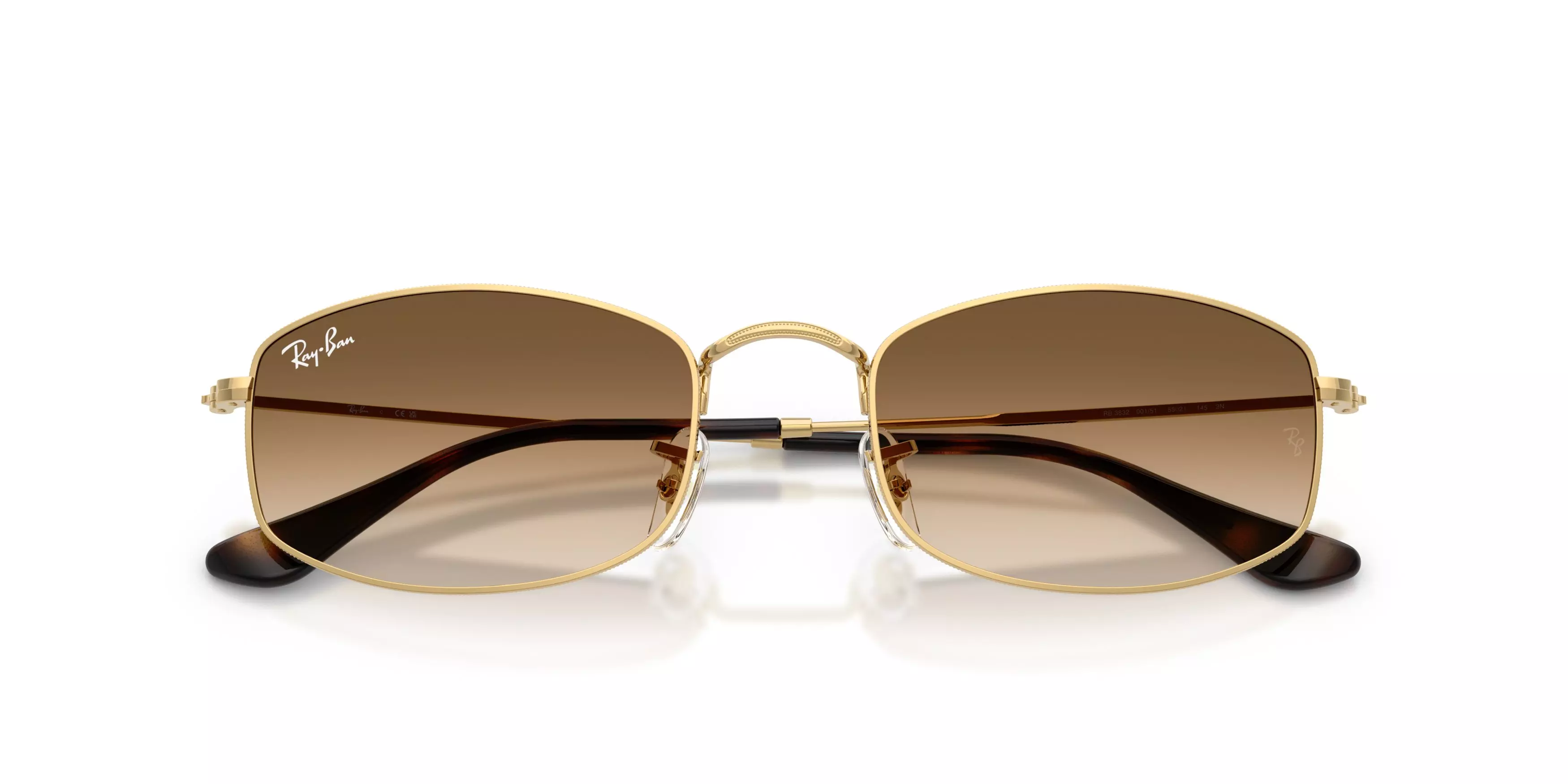 Ray-Ban RB3832 Clear Brown Gradient Sunglasses – Arista Gold - GOLD/BROWN