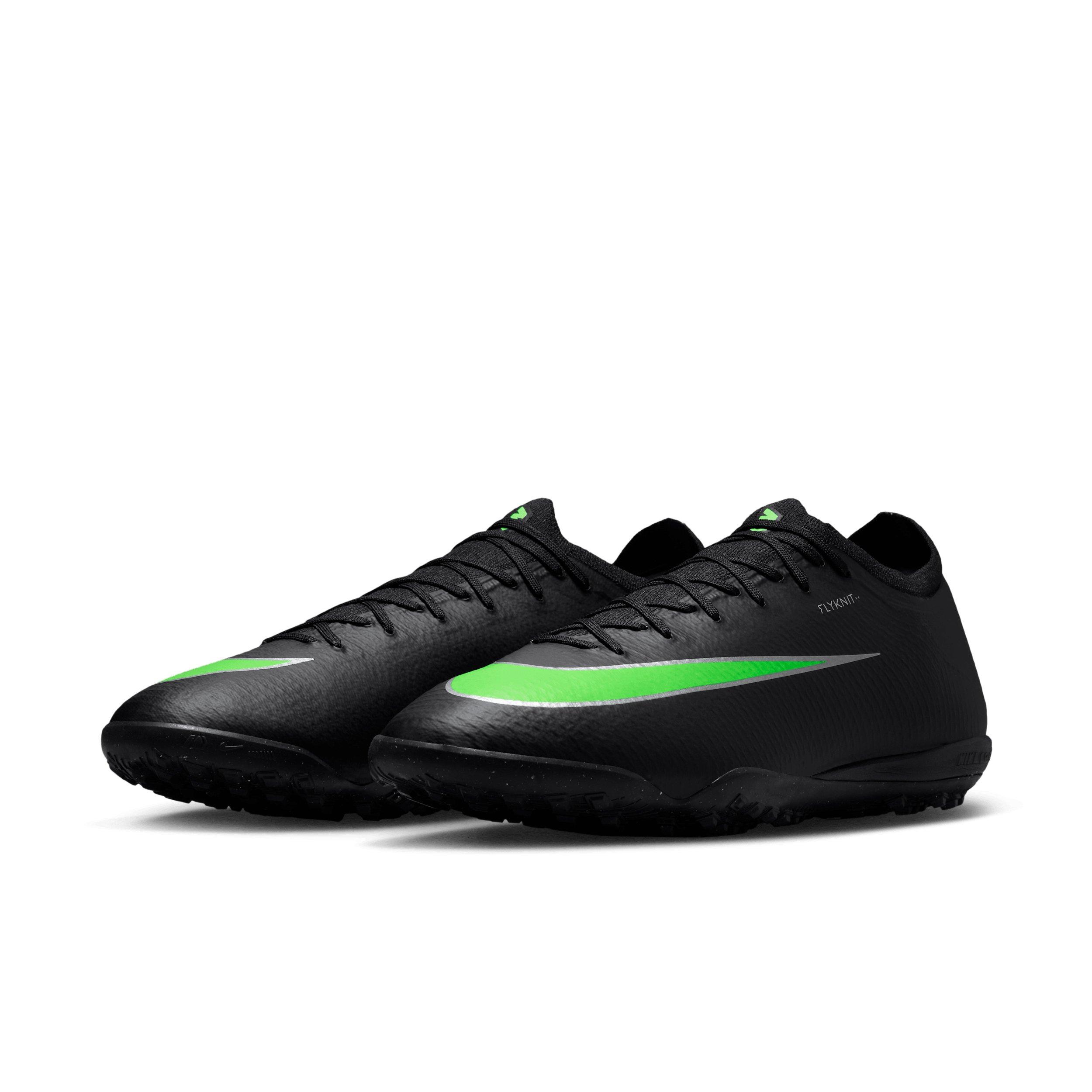 Nike Mercurial Vapor 17 Pro Turf "Black/Black/Illusion Green" Men's Soccer Shoe - BLACK/BLACK/GREEN Thumbnail View 3