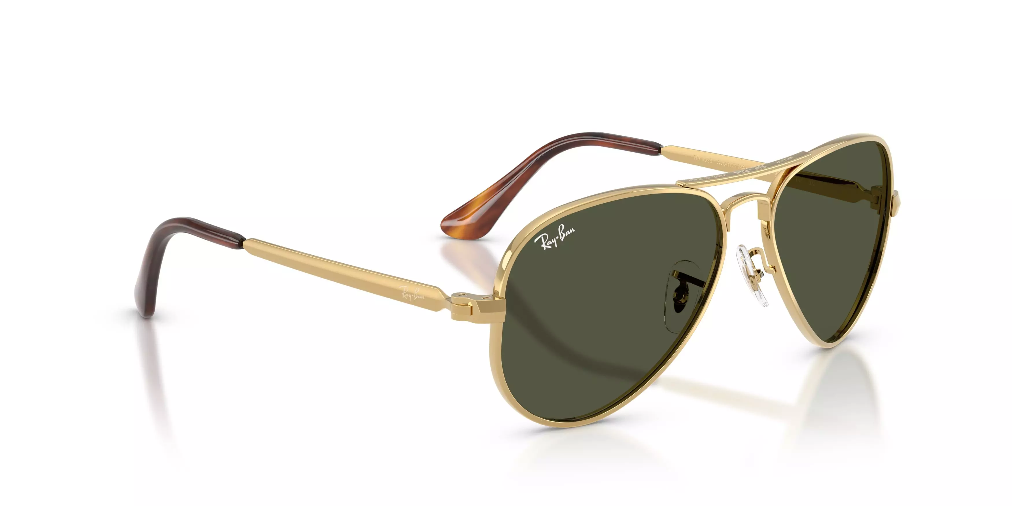 Ray-Ban Aviator Max Green Sunglasses – Polished Arista Gold - GOLD/GREEN