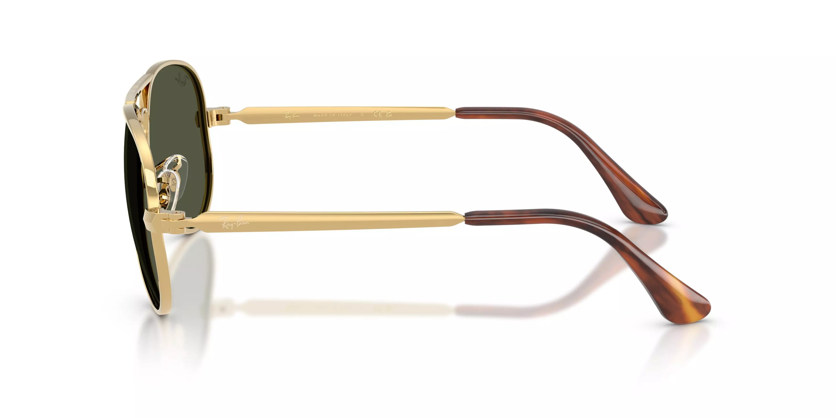 Ray-Ban Aviator Max Green Sunglasses – Polished Arista Gold - GOLD/GREEN