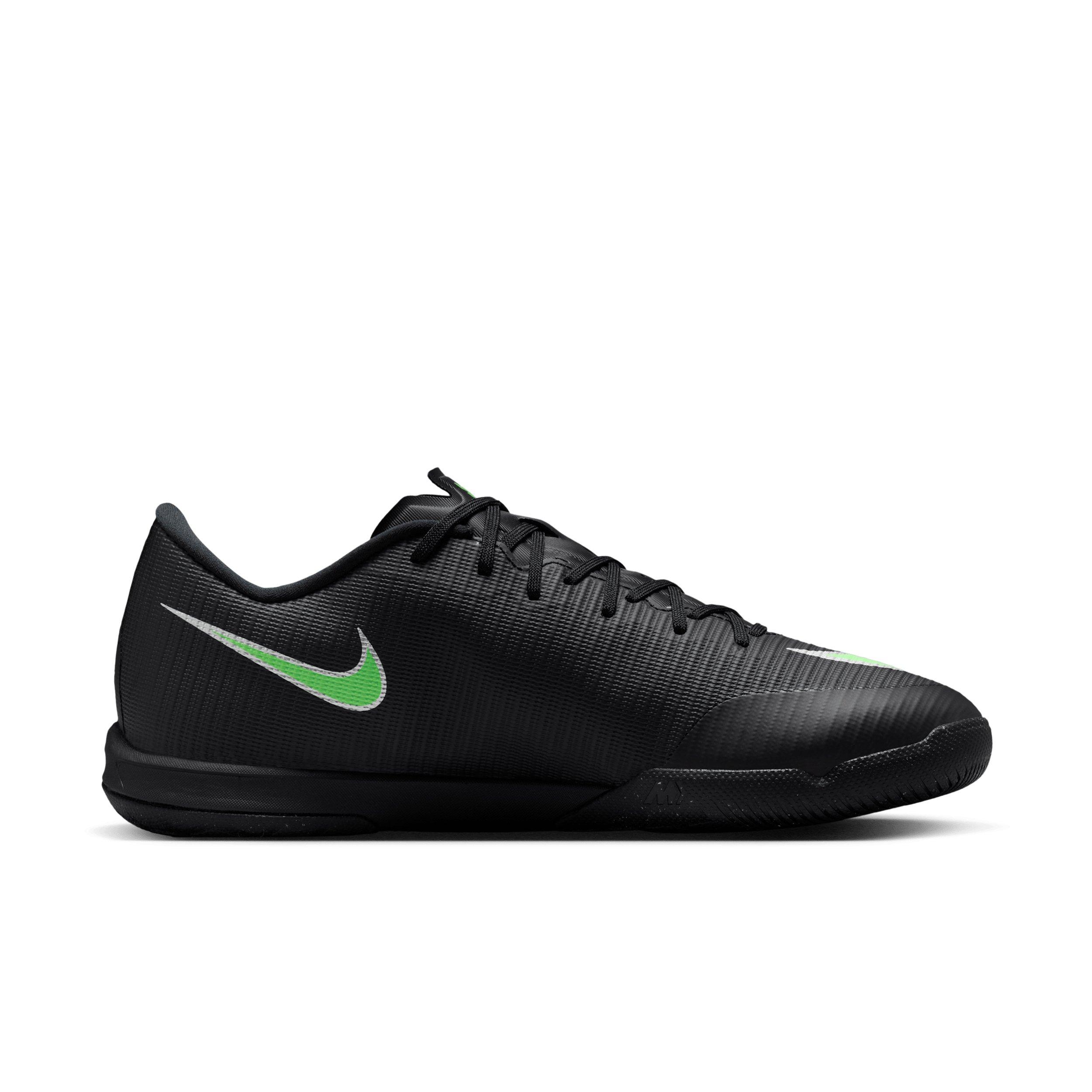 Nike Mercurial Vapor 17 Academy IC "Black/Black/Illusion Green" Men's Soccer Shoe - BLACK/BLACK/GREEN Thumbnail View 1