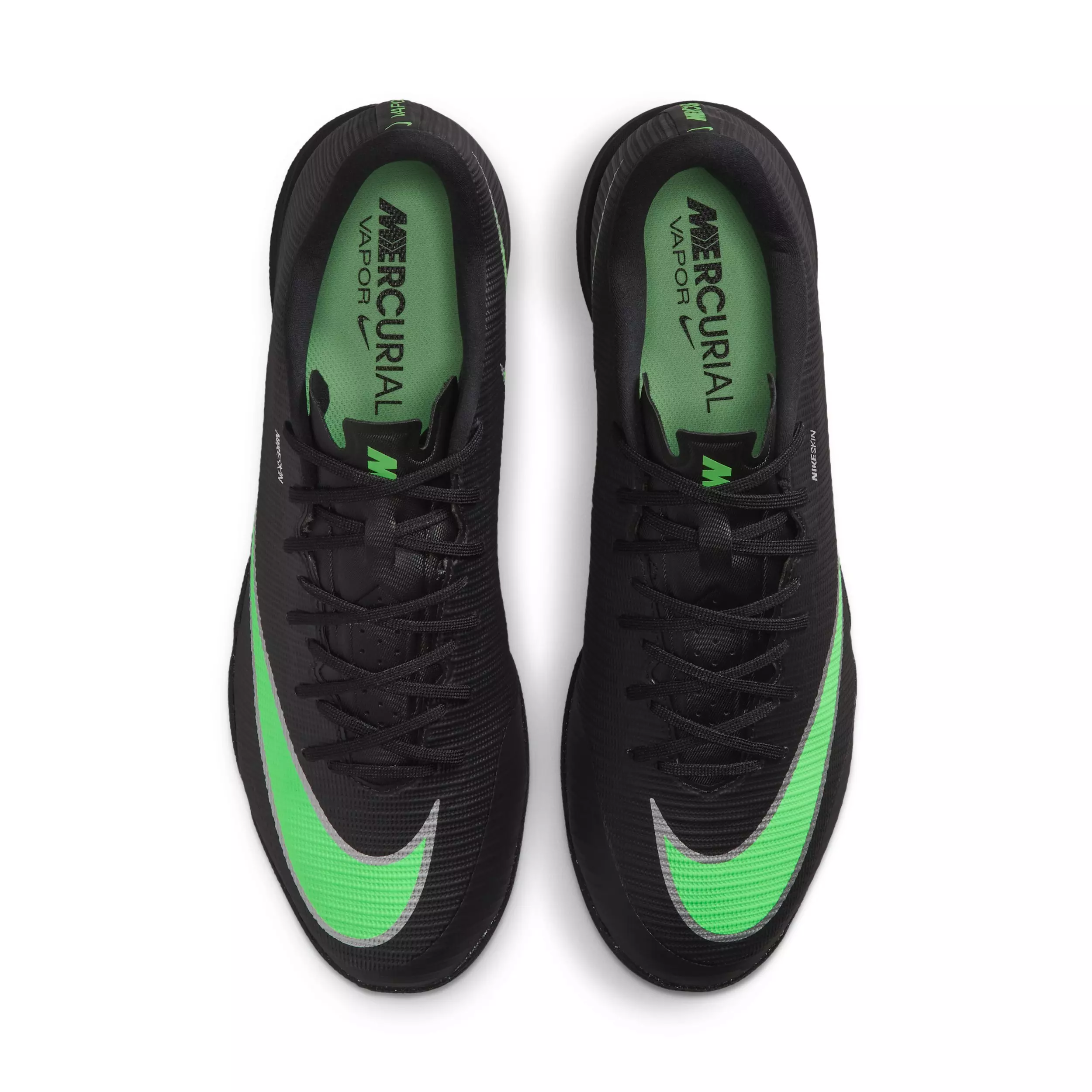 Nike Mercurial Vapor 17 Academy IC "Black/Black/Illusion Green" Men's Soccer Shoe - BLACK/BLACK/GREEN