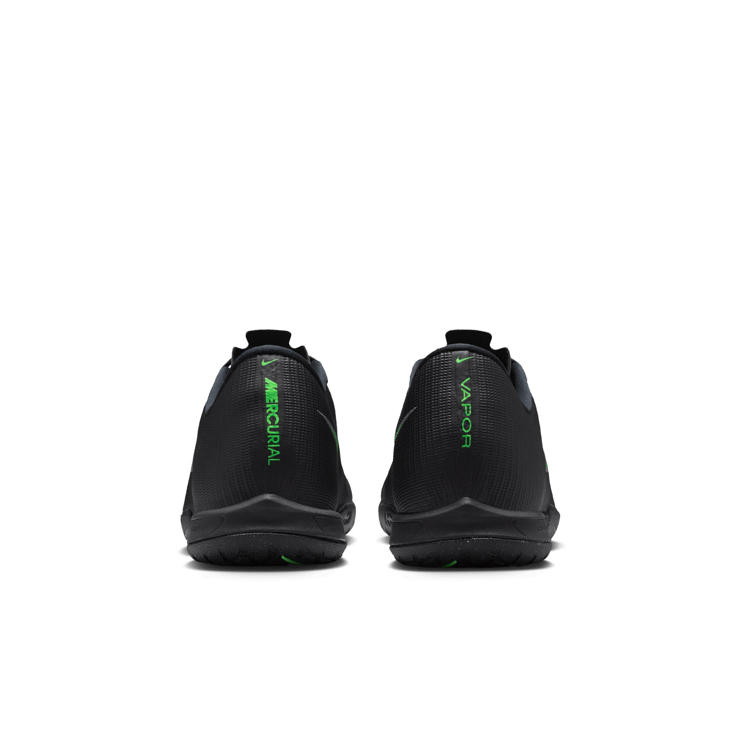 Nike Mercurial Vapor 17 Academy IC "Black/Black/Illusion Green" Men's Soccer Shoe - BLACK/BLACK/GREEN Thumbnail View 5