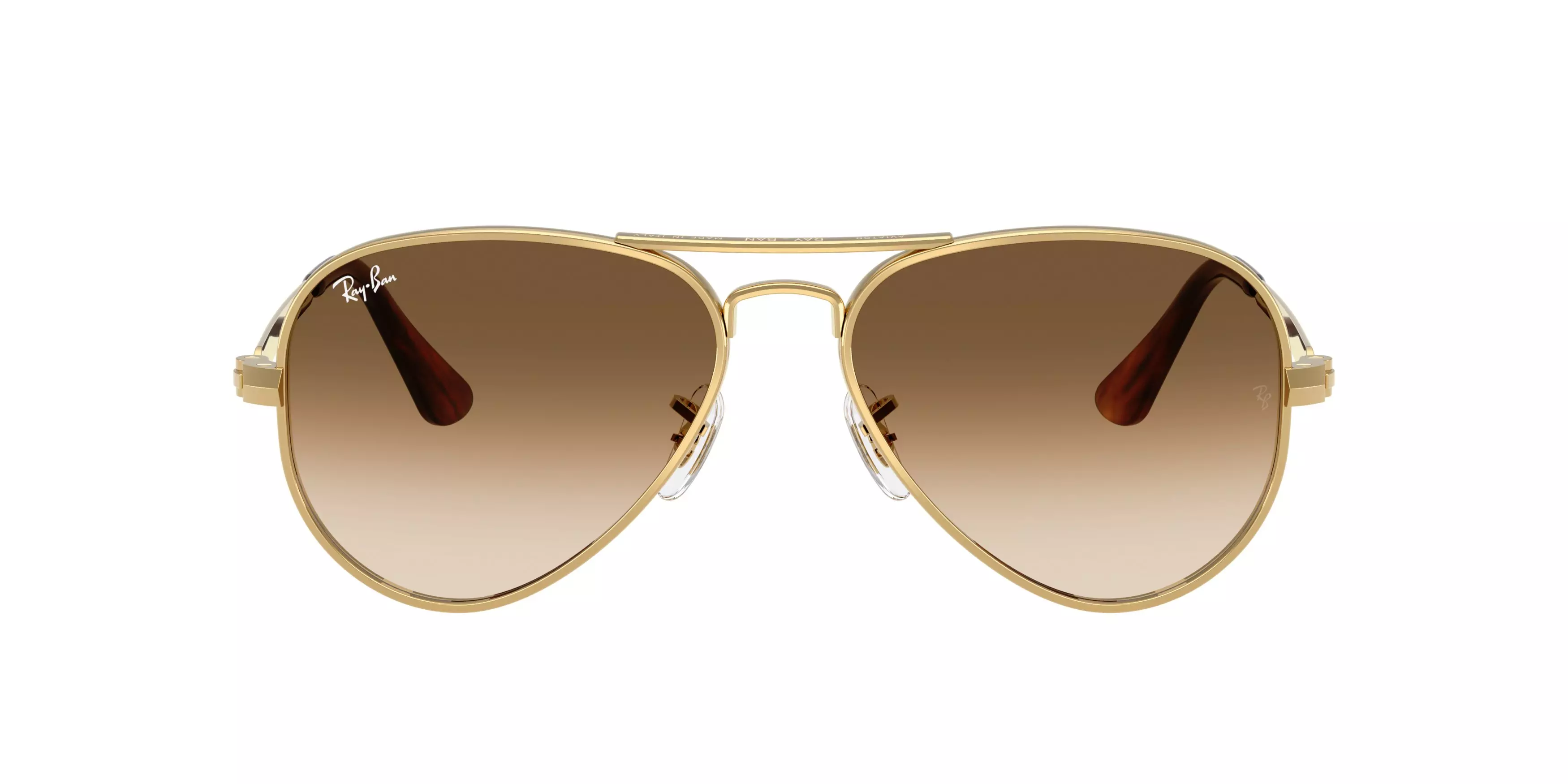 Ray-Ban Aviator Max Clear Gradient Brown Sunglasses – Polished Arista Gold - GOLD/BROWN