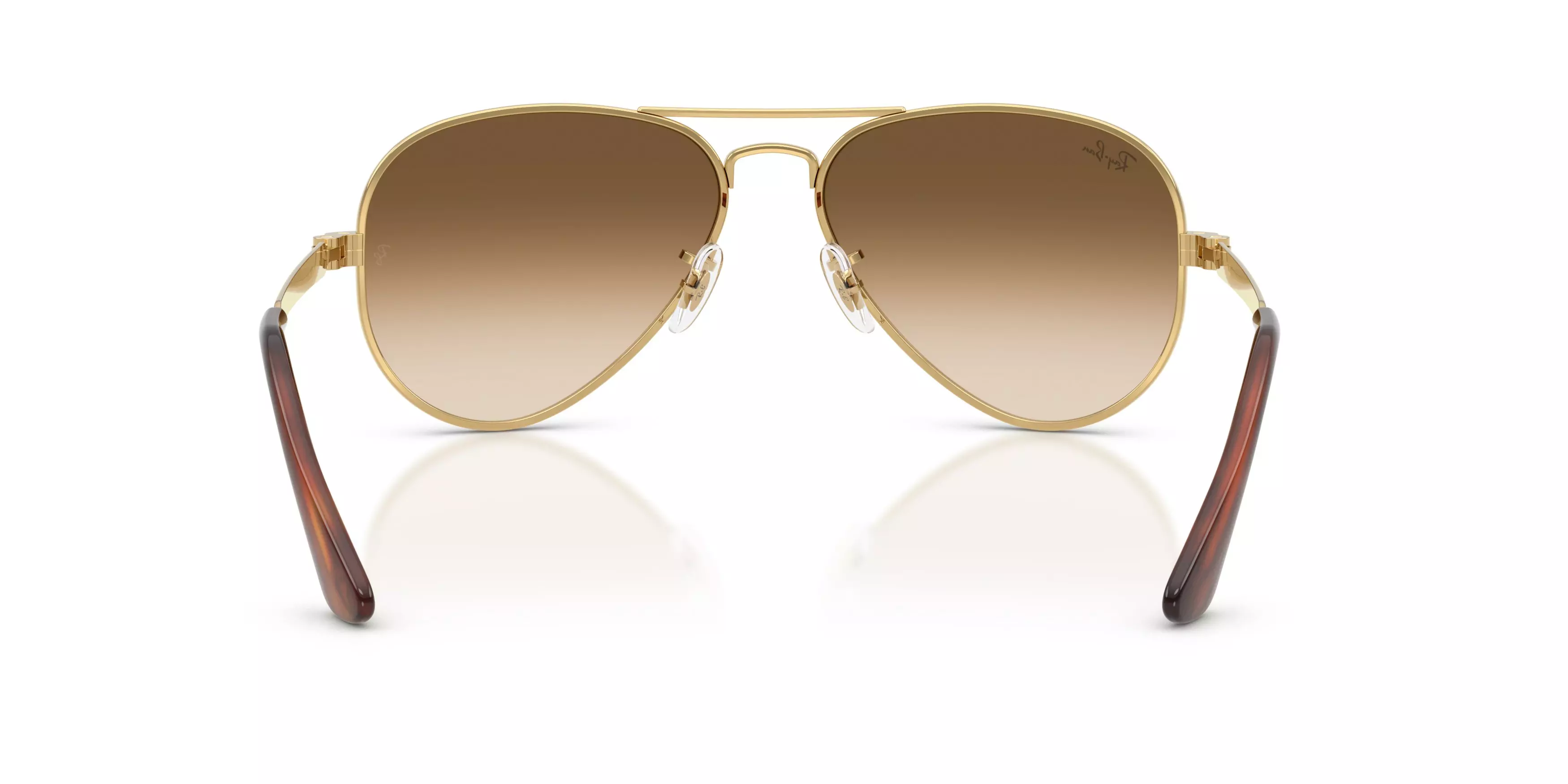 Ray-Ban Aviator Max Clear Gradient Brown Sunglasses – Polished Arista Gold - GOLD/BROWN