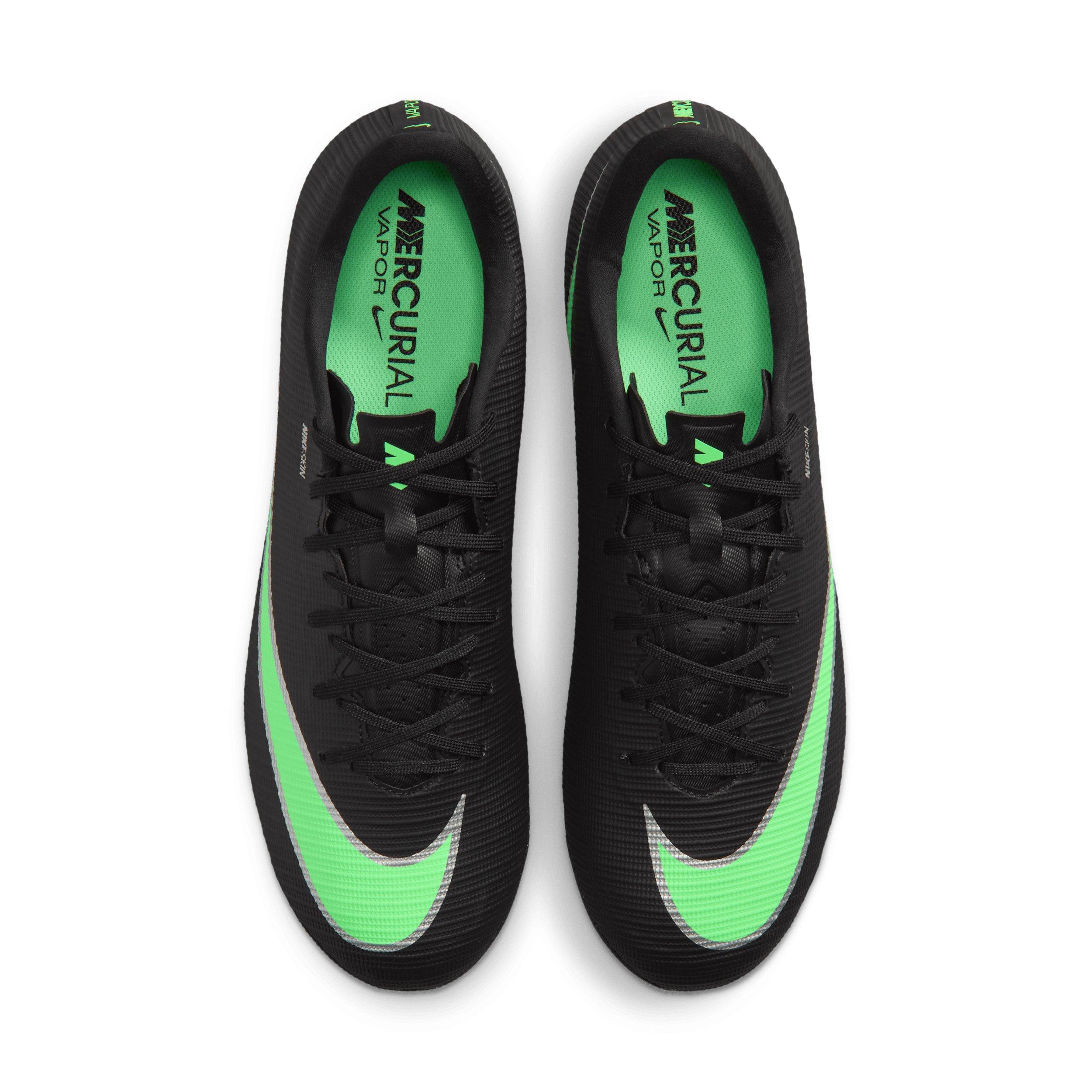 Nike Mercurial Vapor 17 Academy AG "Black/Black/Illusion Green" Men's Soccer Cleat - BLACK/BLACK/GREEN Thumbnail View 4