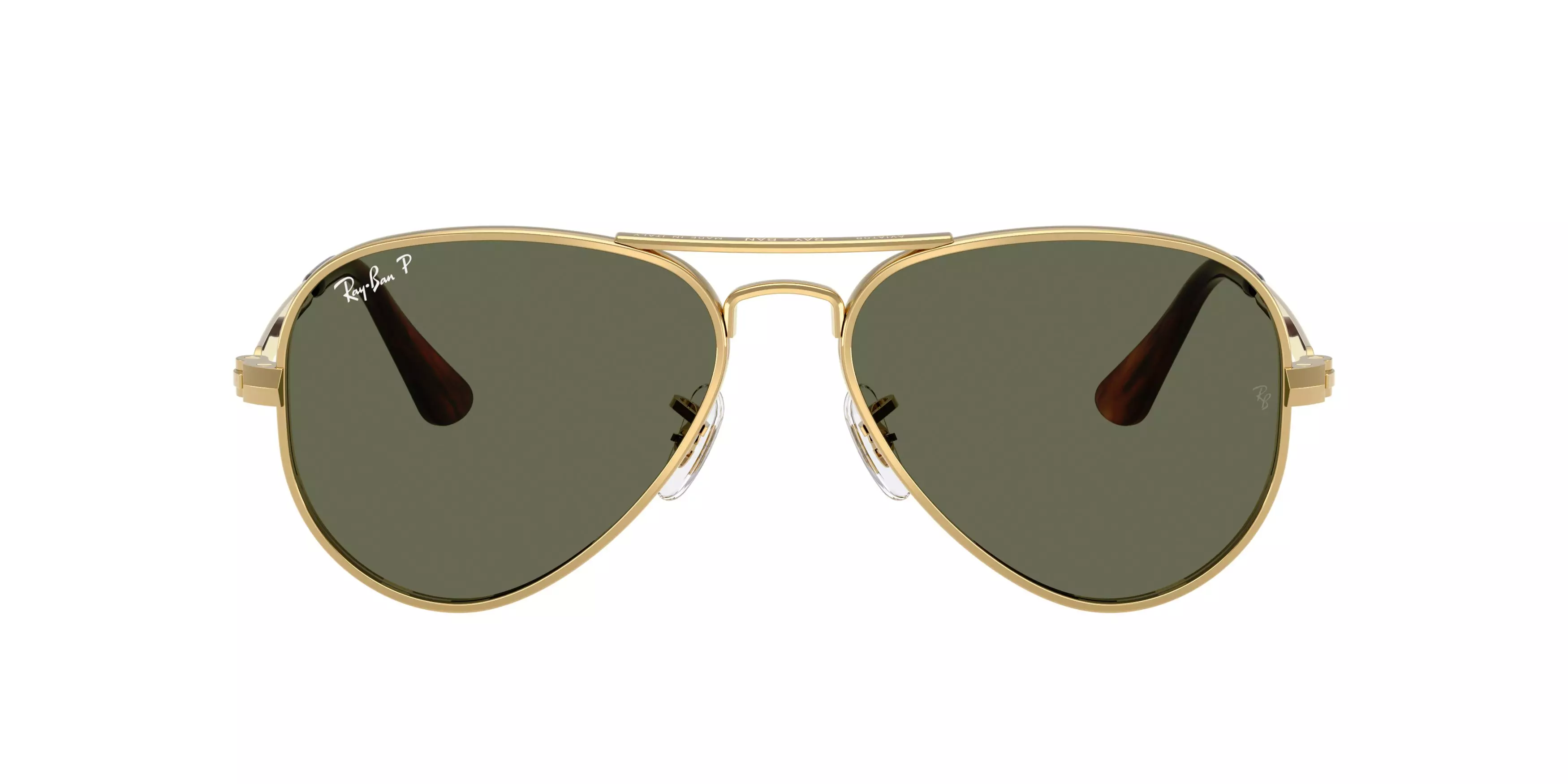 Ray-Ban Aviator Max Green Polarized Sunglasses – Polished Arista Gold - GOLD/GREEN
