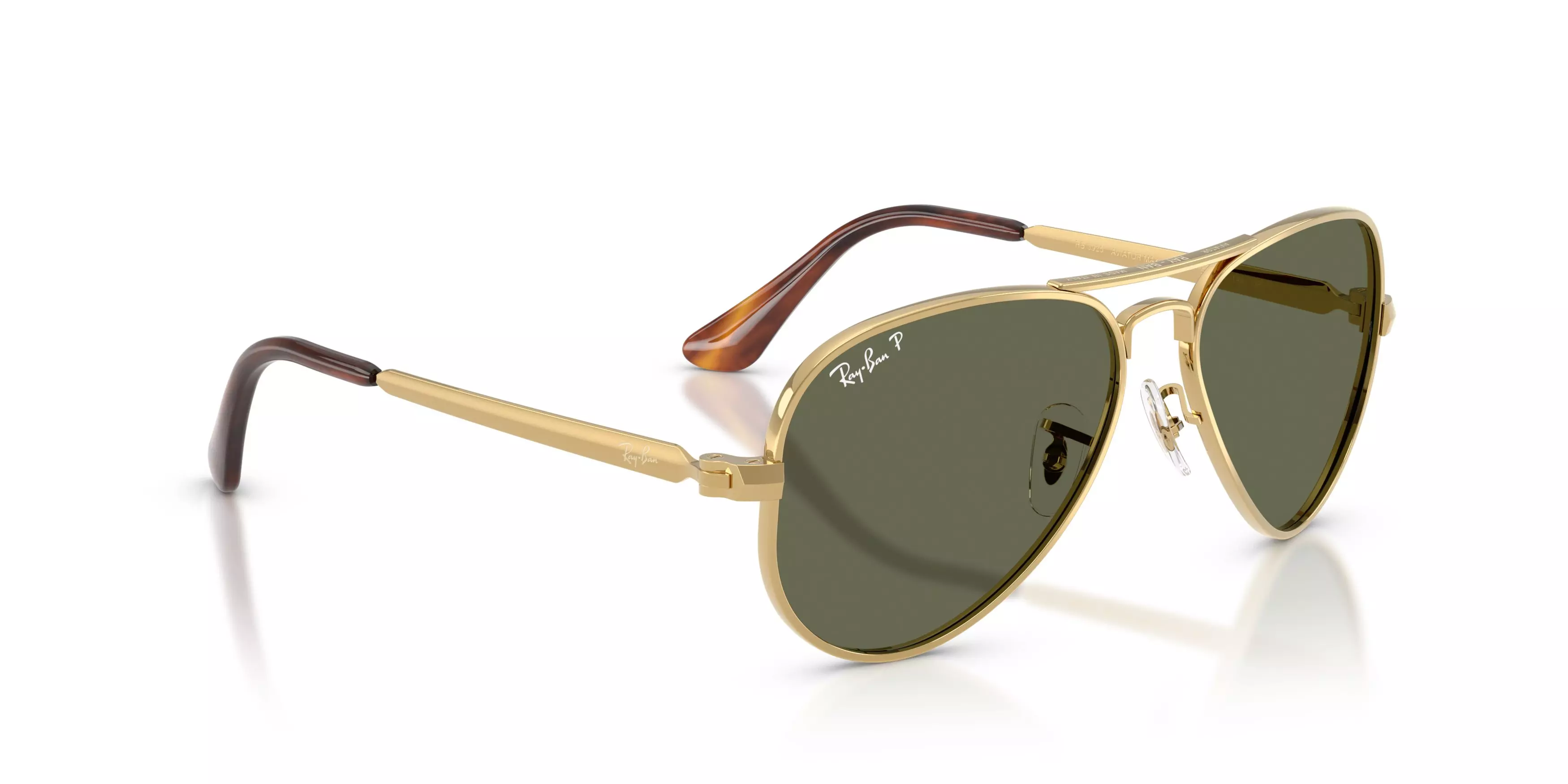 Ray-Ban Aviator Max Green Polarized Sunglasses – Polished Arista Gold - GOLD/GREEN